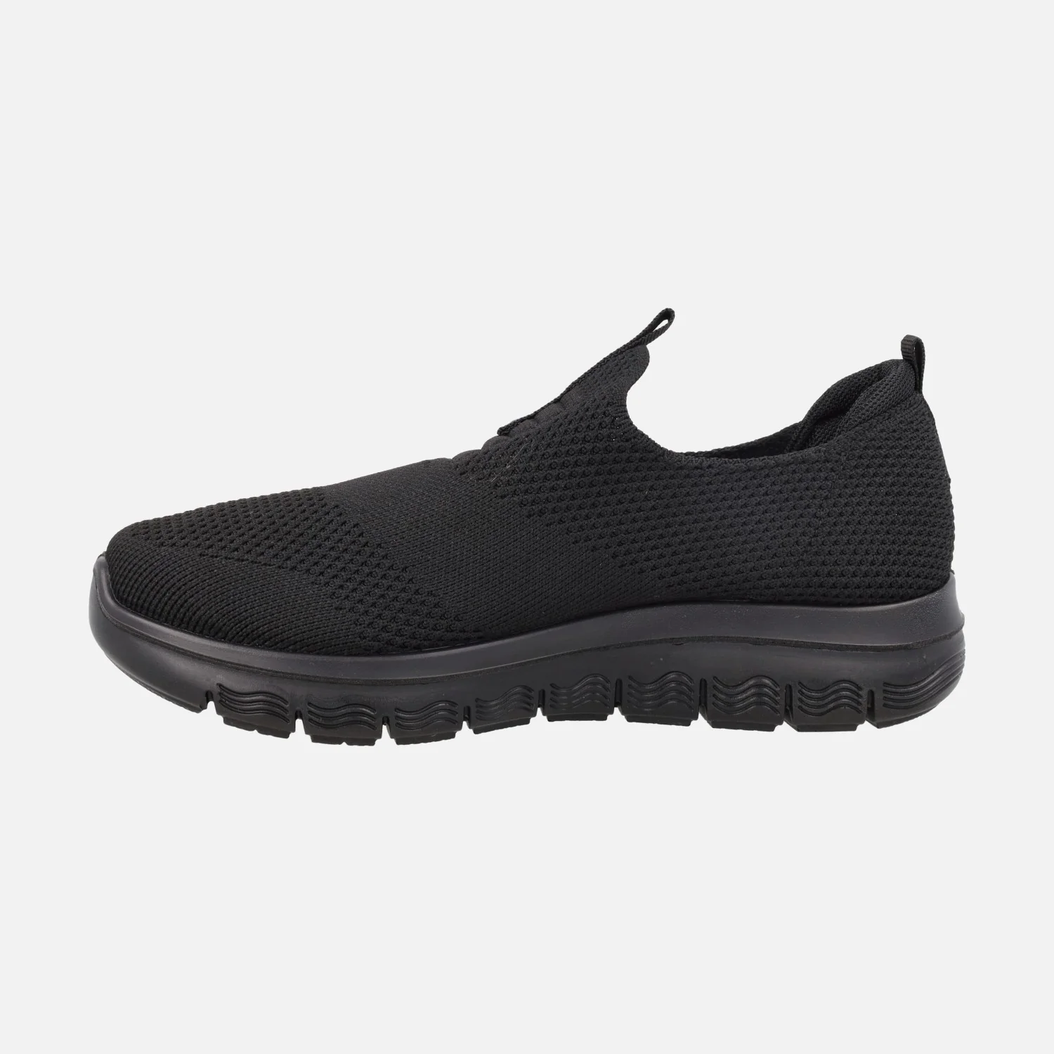 Zapatillas deportivas sin cordones estilo calcetín en tejido negro - Image 3