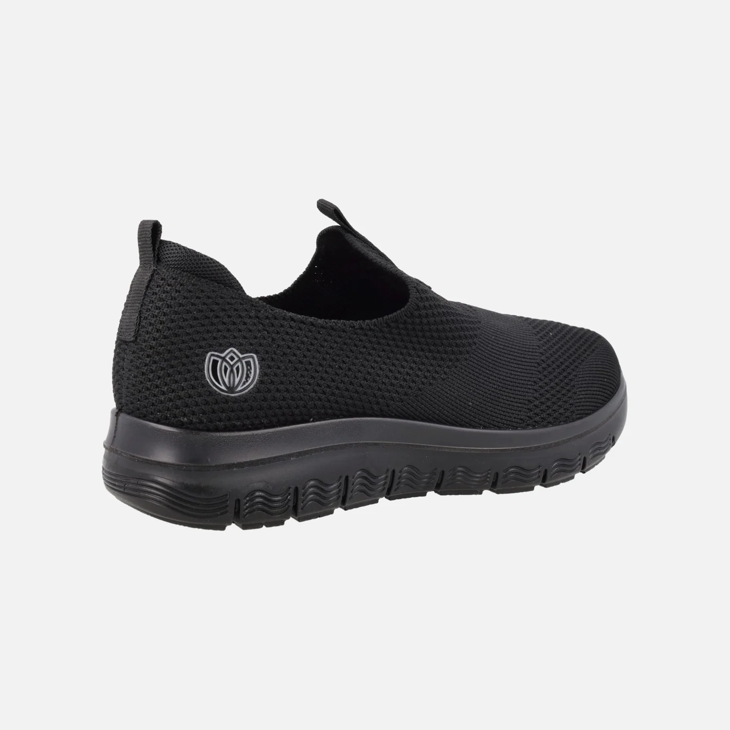 Zapatillas deportivas sin cordones estilo calcetín en tejido negro - Image 4