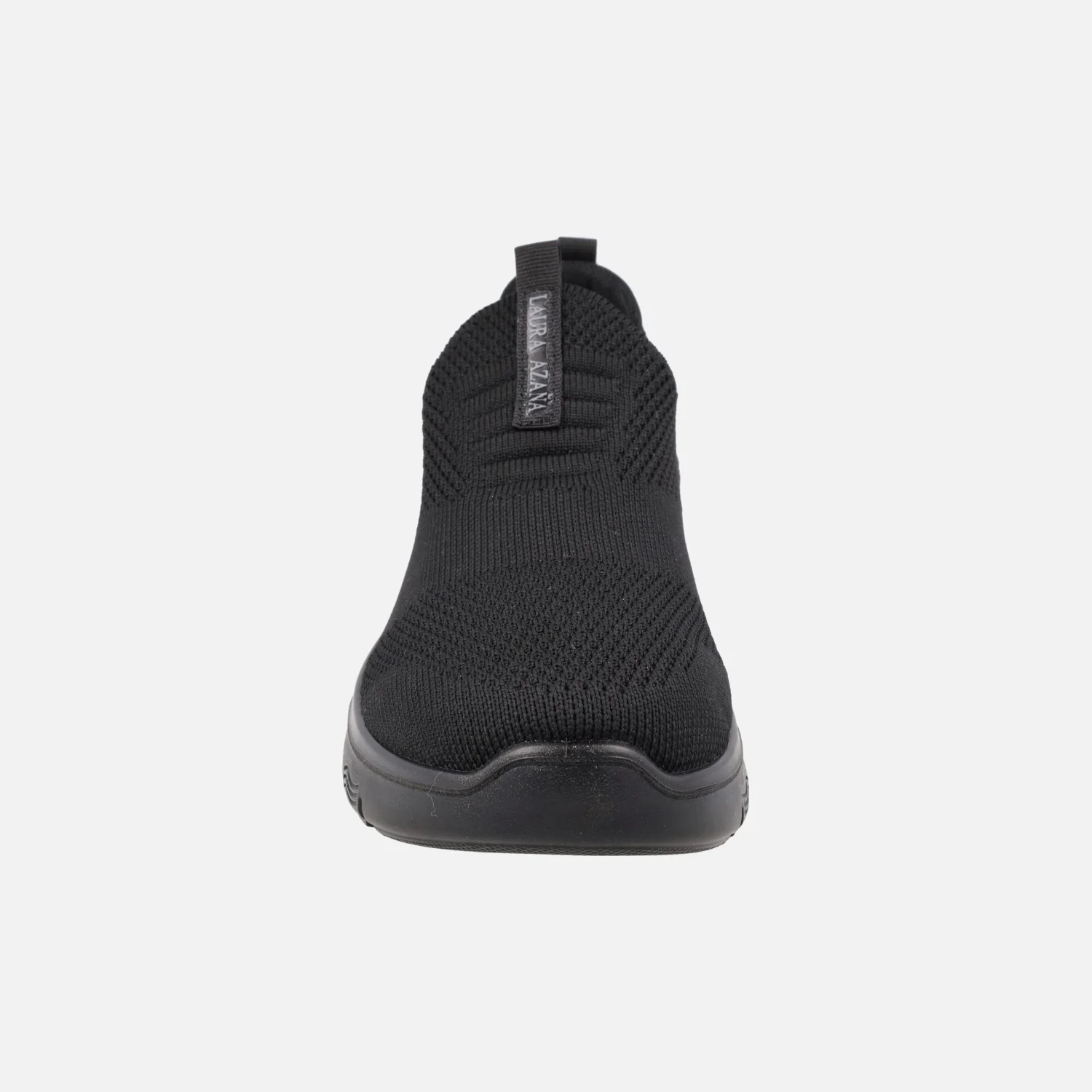 Zapatillas deportivas sin cordones estilo calcetín en tejido negro - Image 5