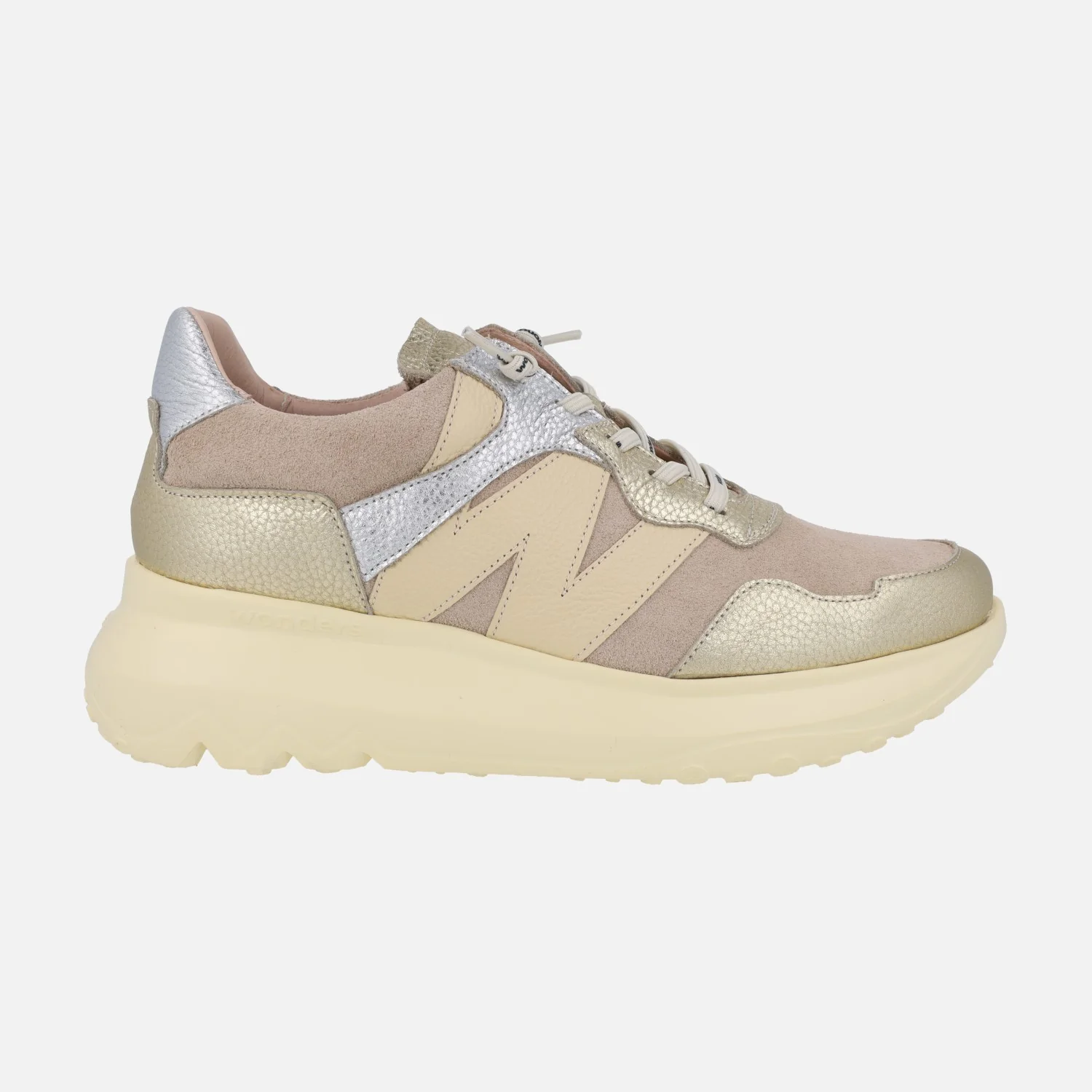 Zapatillas deportivas Ultralight en combinado de metales con tonos beige