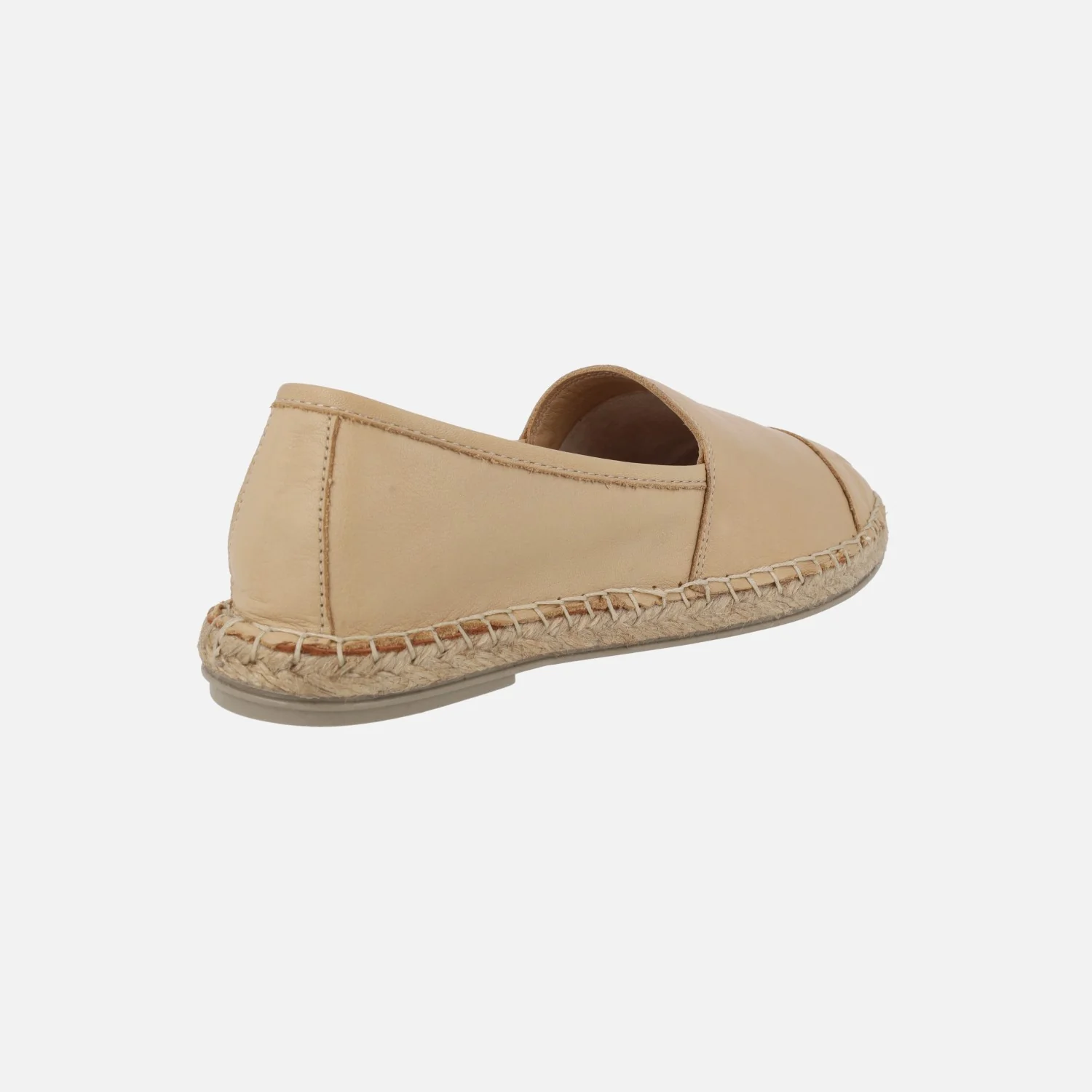 Zapatillas planas de esparto en piel con puntera Alba - Image 4