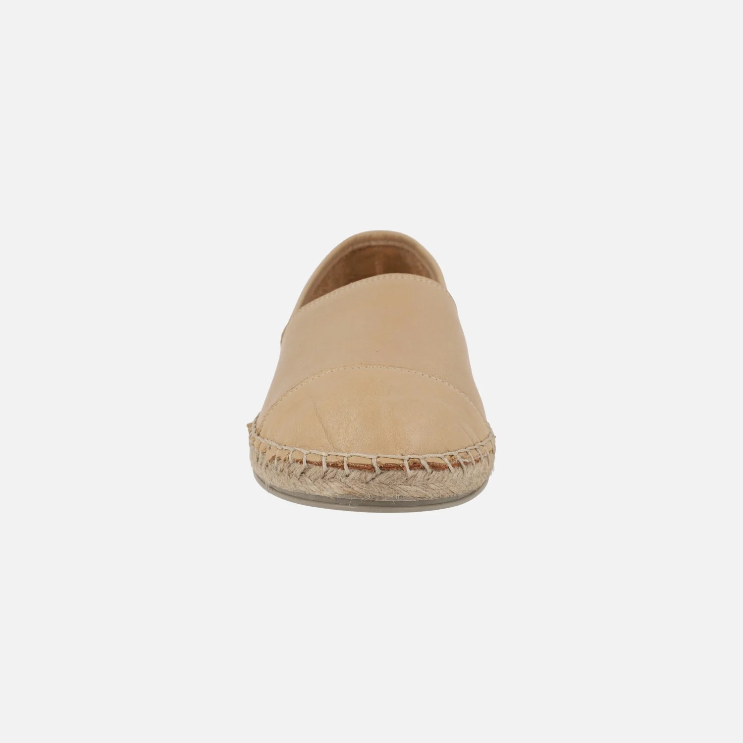 Zapatillas planas de esparto en piel con puntera Alba - Image 5