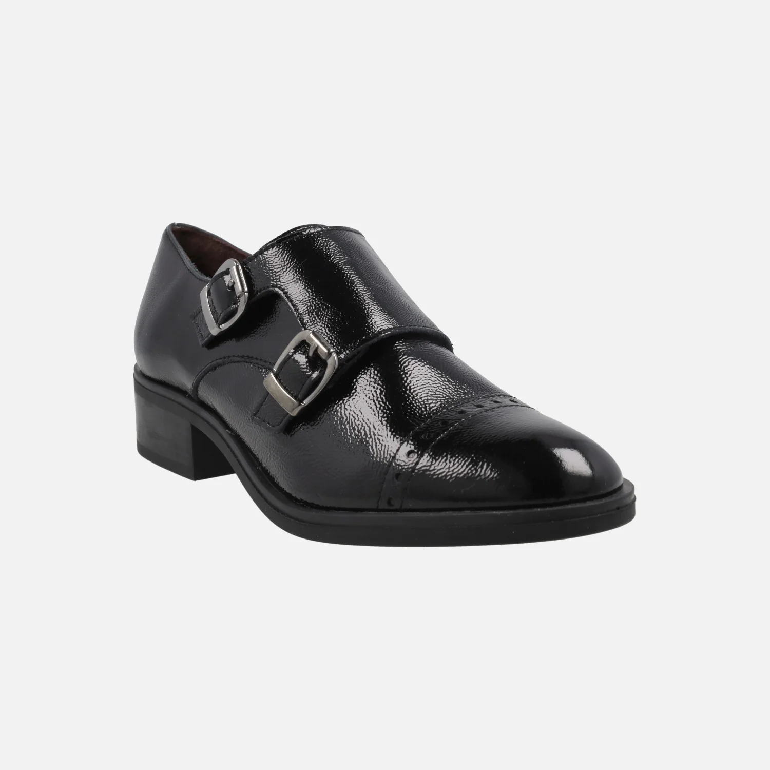 Zapatos con dos hebillas en charol negro - Image 2