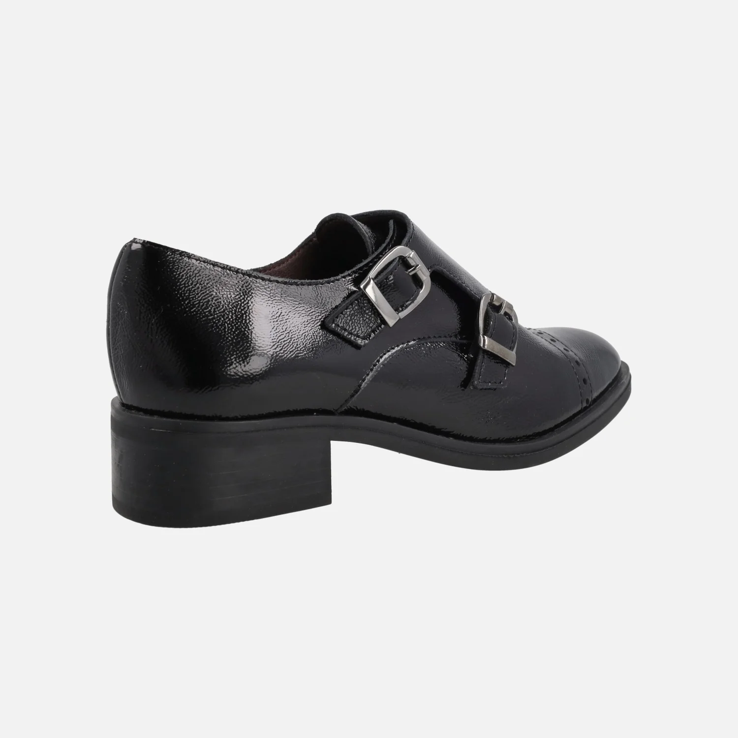 Zapatos con dos hebillas en charol negro - Image 4