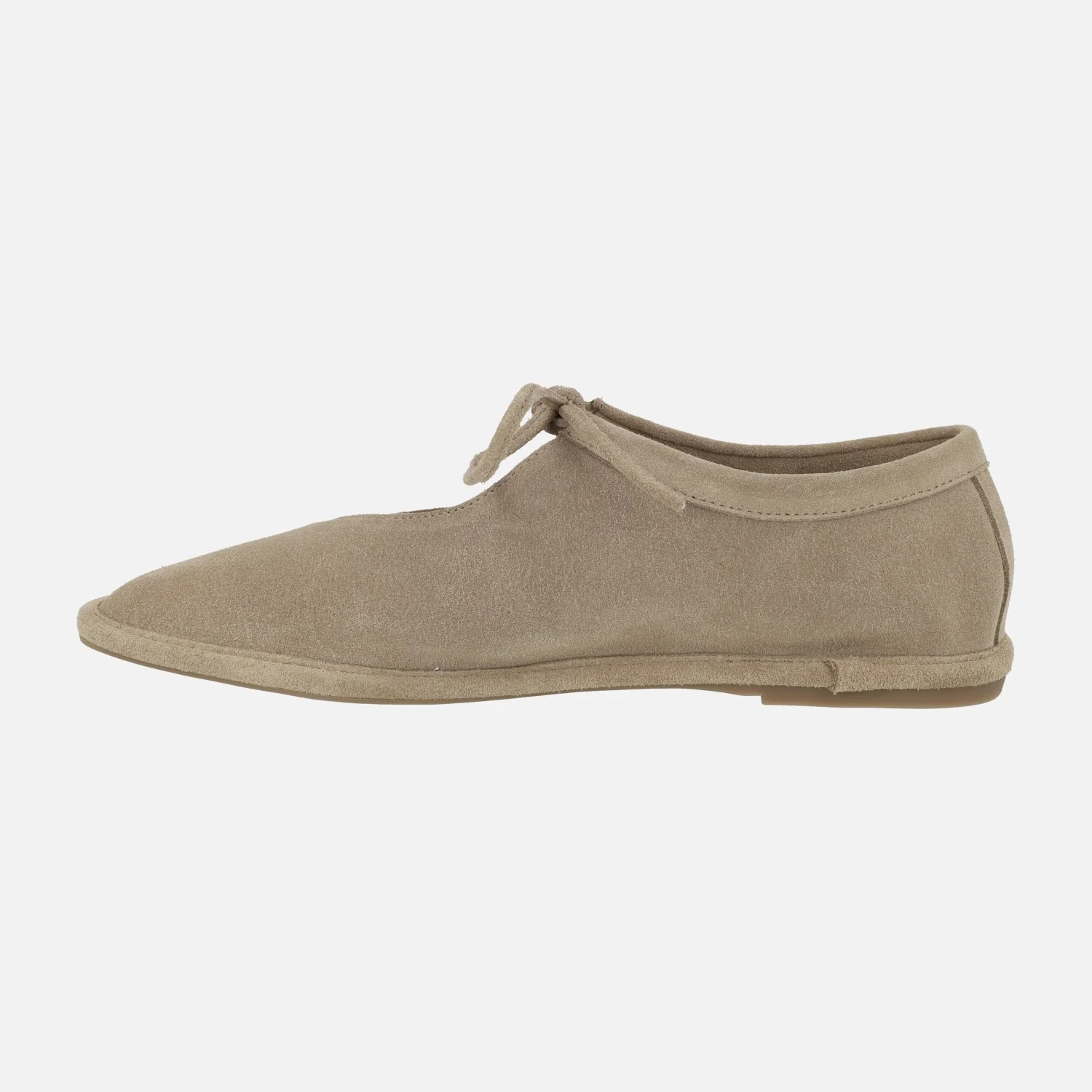 Zapatos confort de serraje beige con cierre de cordones - Image 3