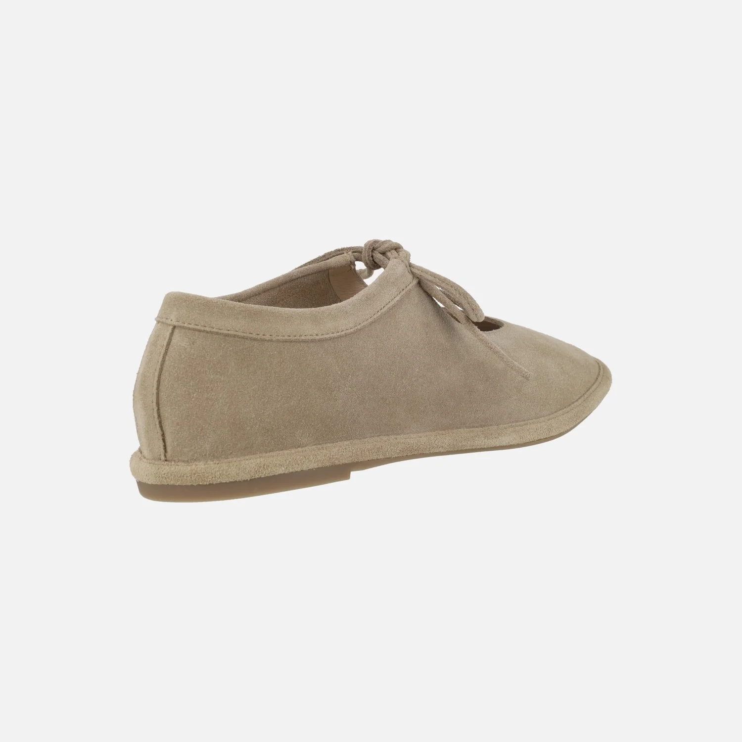 Zapatos confort de serraje beige con cierre de cordones - Image 4