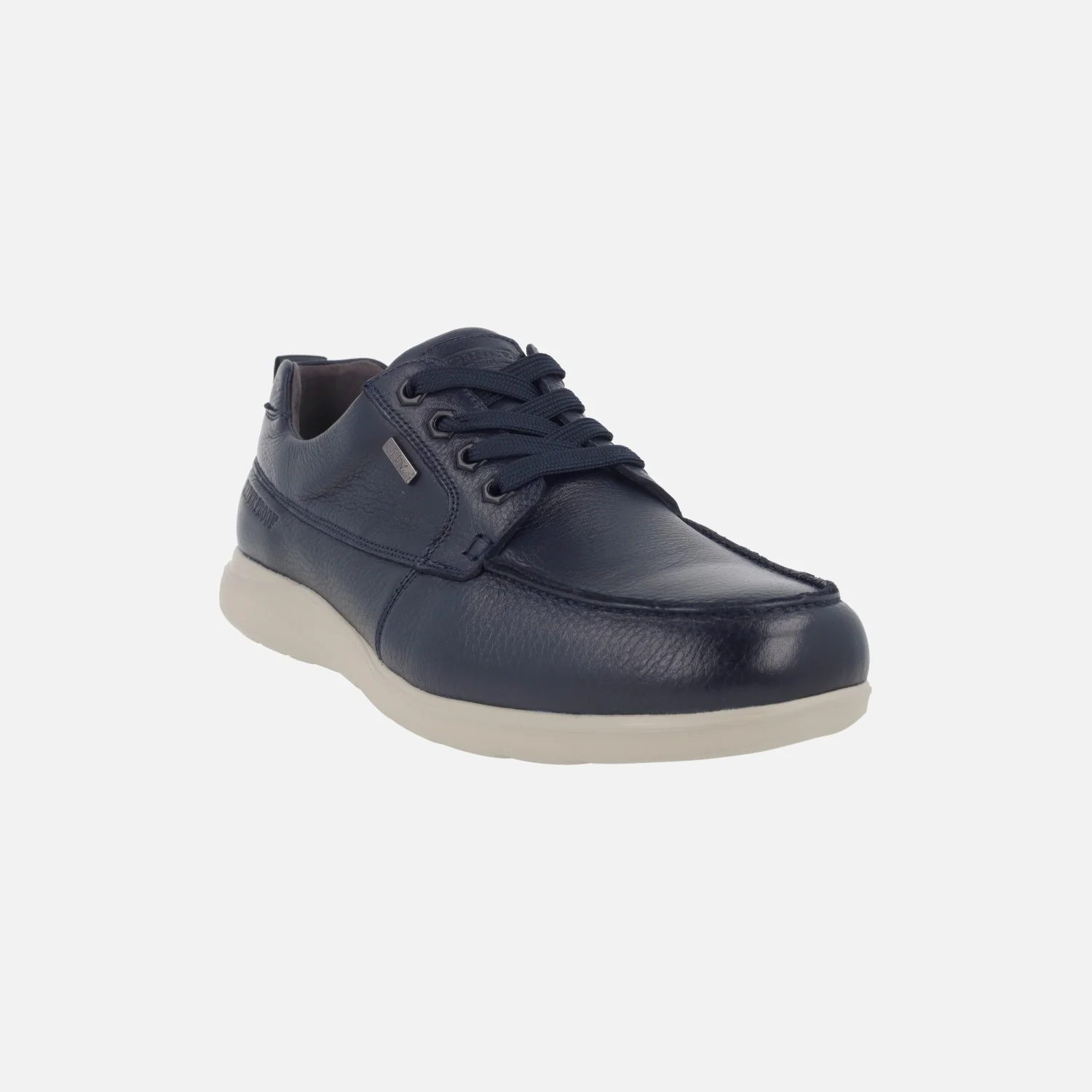 Zapatos confort en piel azul con cordones y membrana TEX - Image 2