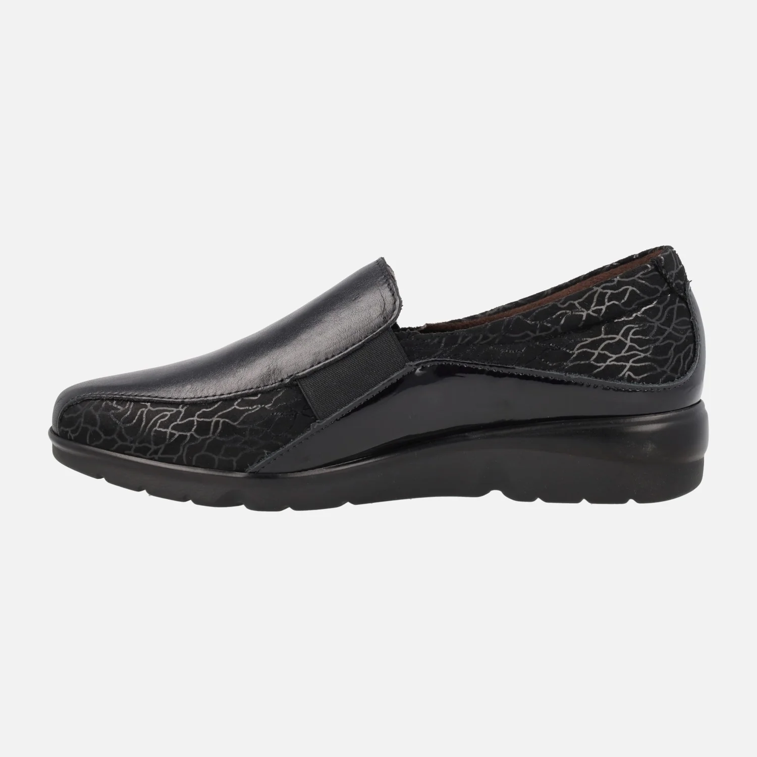Zapatos confort para mujer en combinado negro - Image 4