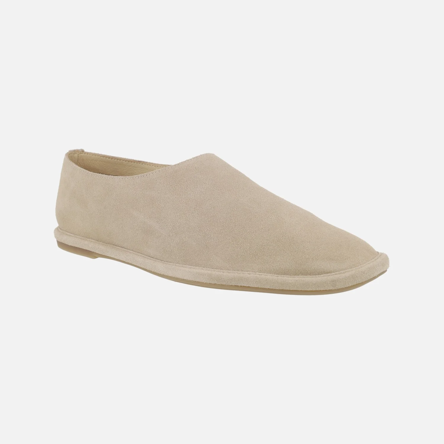 Zapatos confort planos en serraje beige - Image 2
