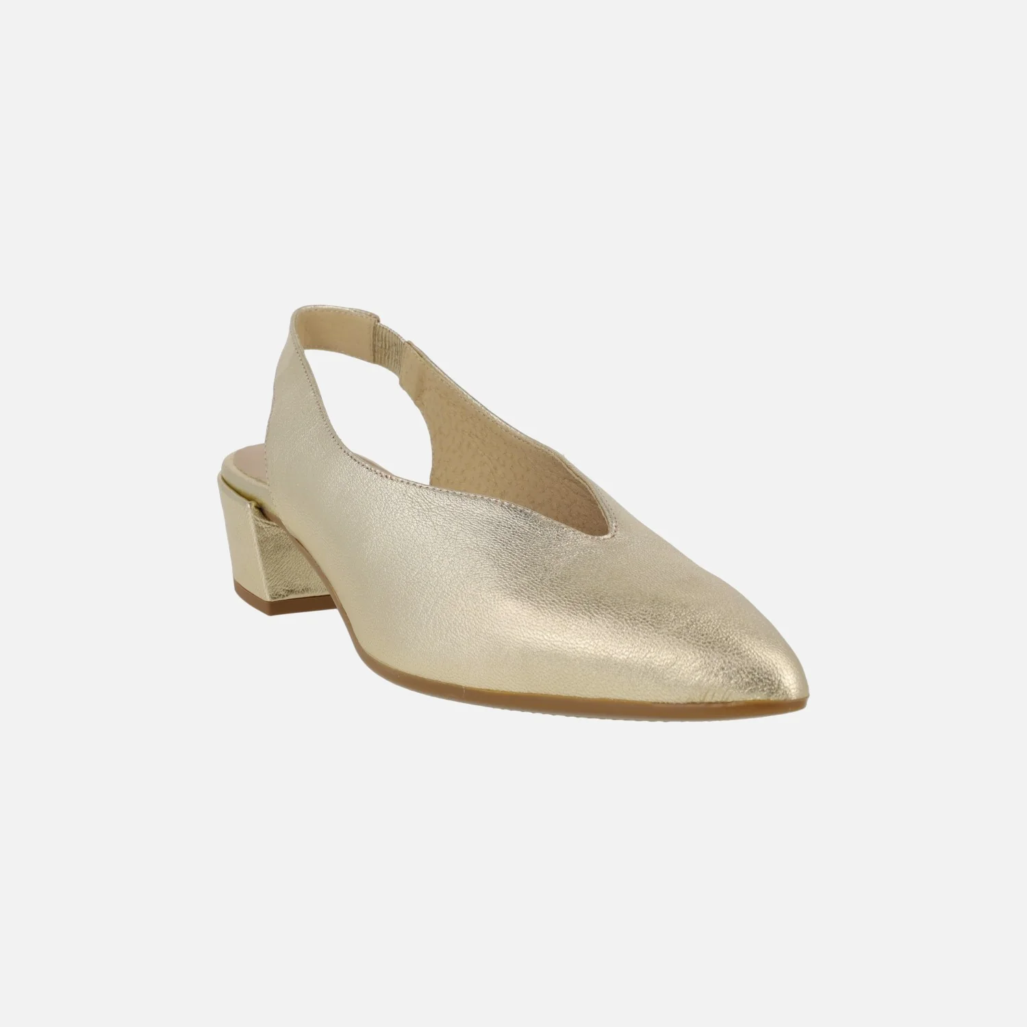Zapatos corte salón Alba en piel con tacón bajo - Image 14