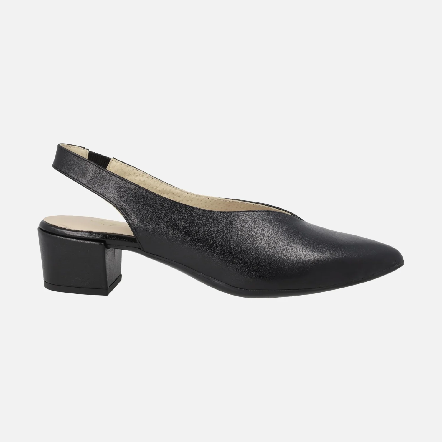Zapatos corte salón Alba en piel con tacón bajo - Image 7