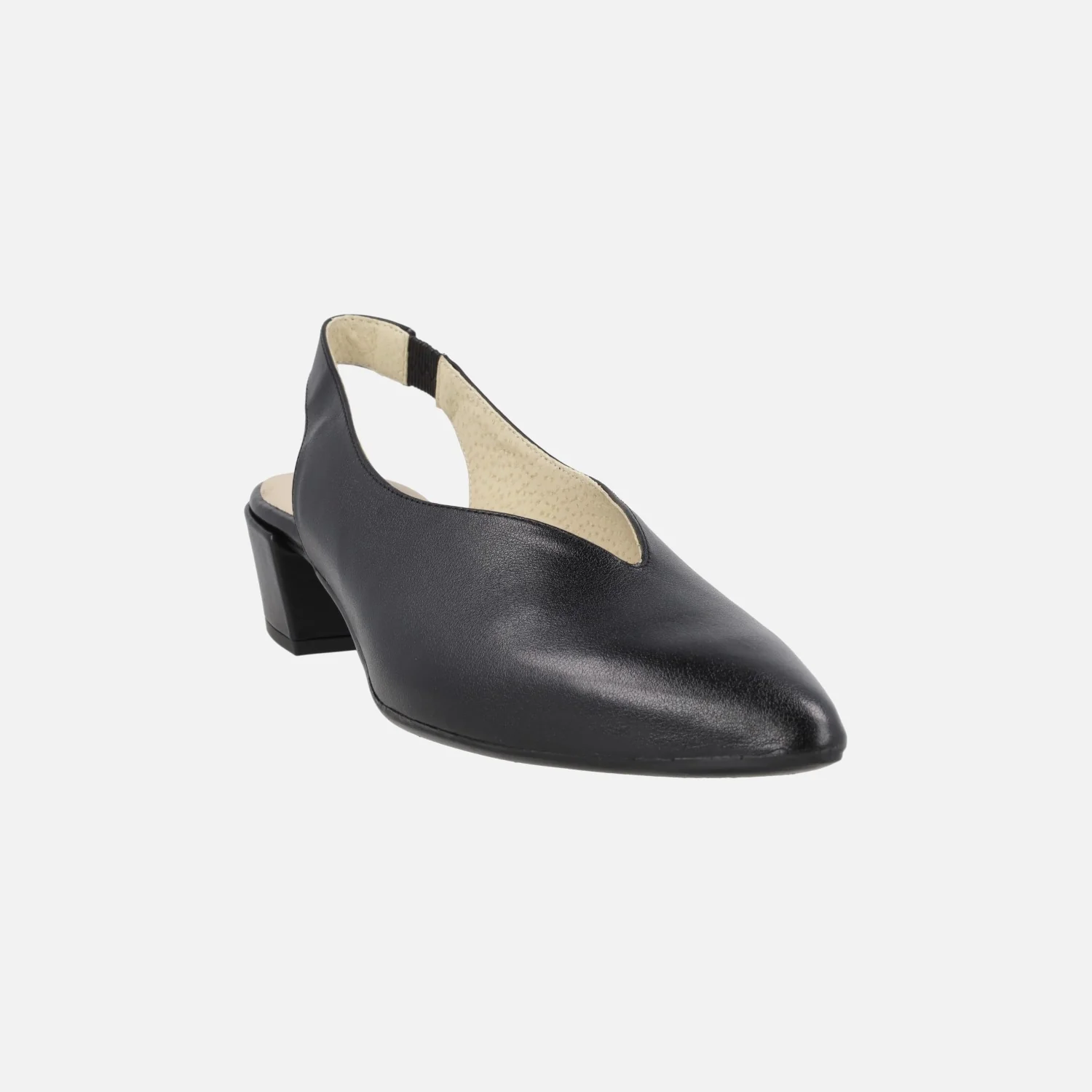 Zapatos corte salón Alba en piel con tacón bajo - Image 8