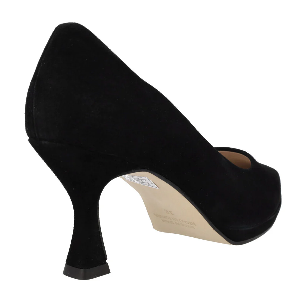 Zapatos corte salón de ante con plataforma y tacones de 8 cms - Image 9
