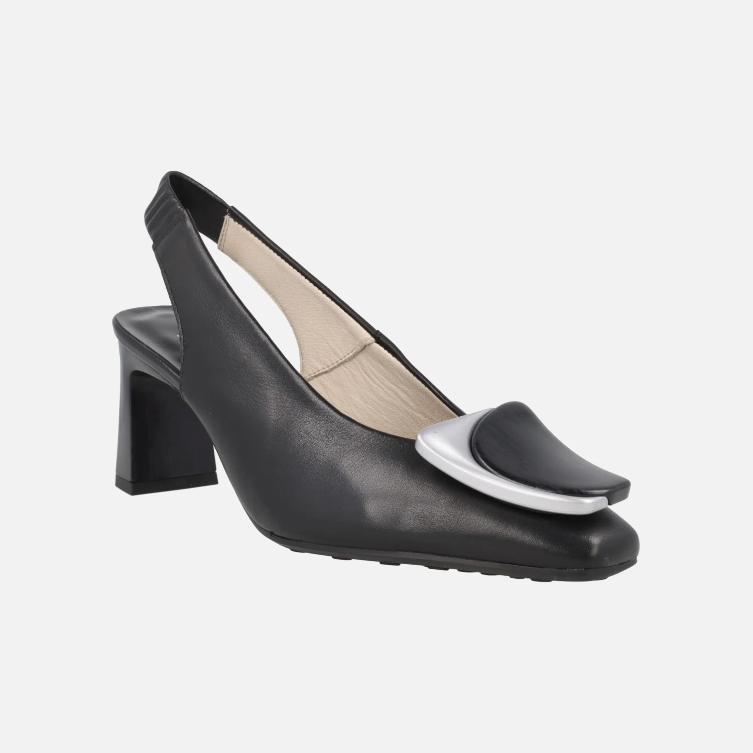 Zapatos corte salón destalonados con adorno Amapola - Image 2