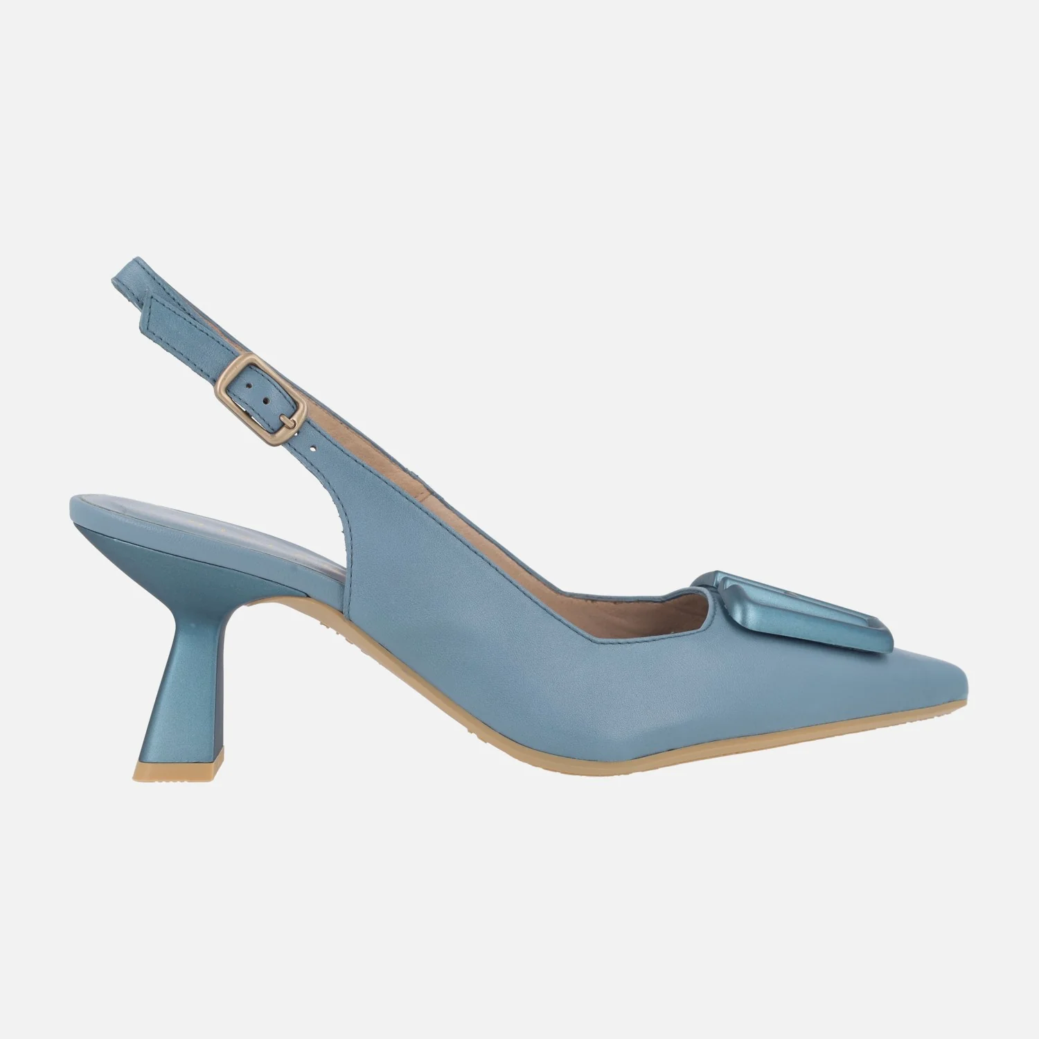 Zapatos corte salón destalonados Nova con adorno en la pala