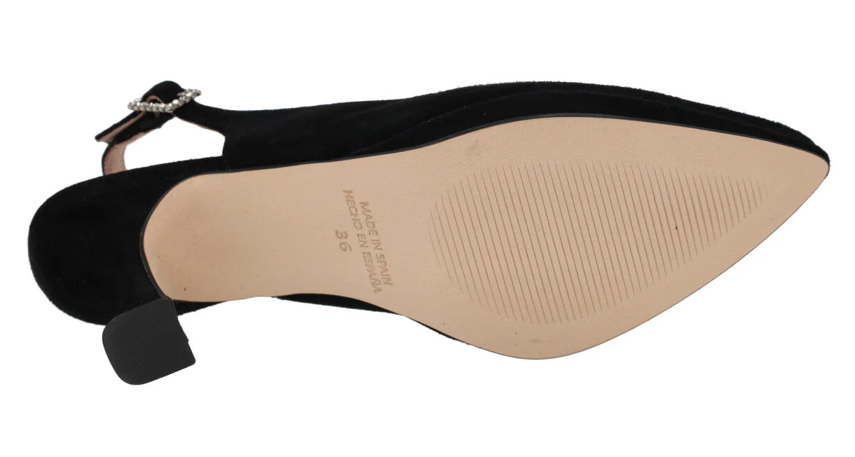 Zapatos corte salón destalonados con hebilla de pedrería - Image 10