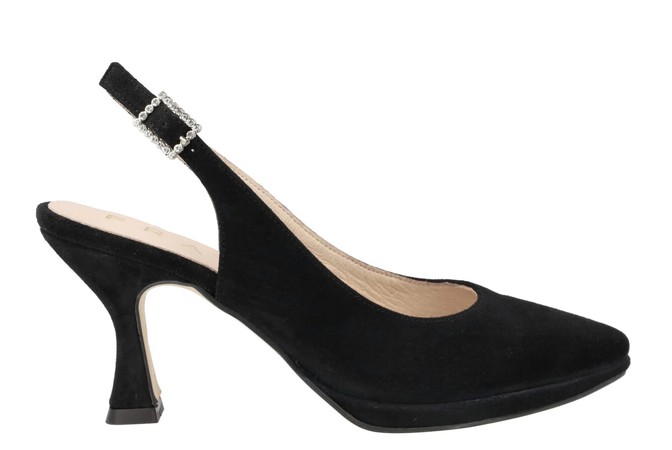 Zapatos corte salón destalonados con hebilla de pedrería - Image 7