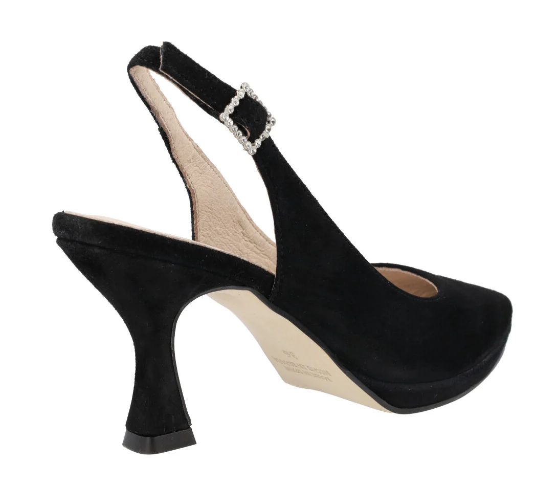 Zapatos corte salón destalonados con hebilla de pedrería - Image 9