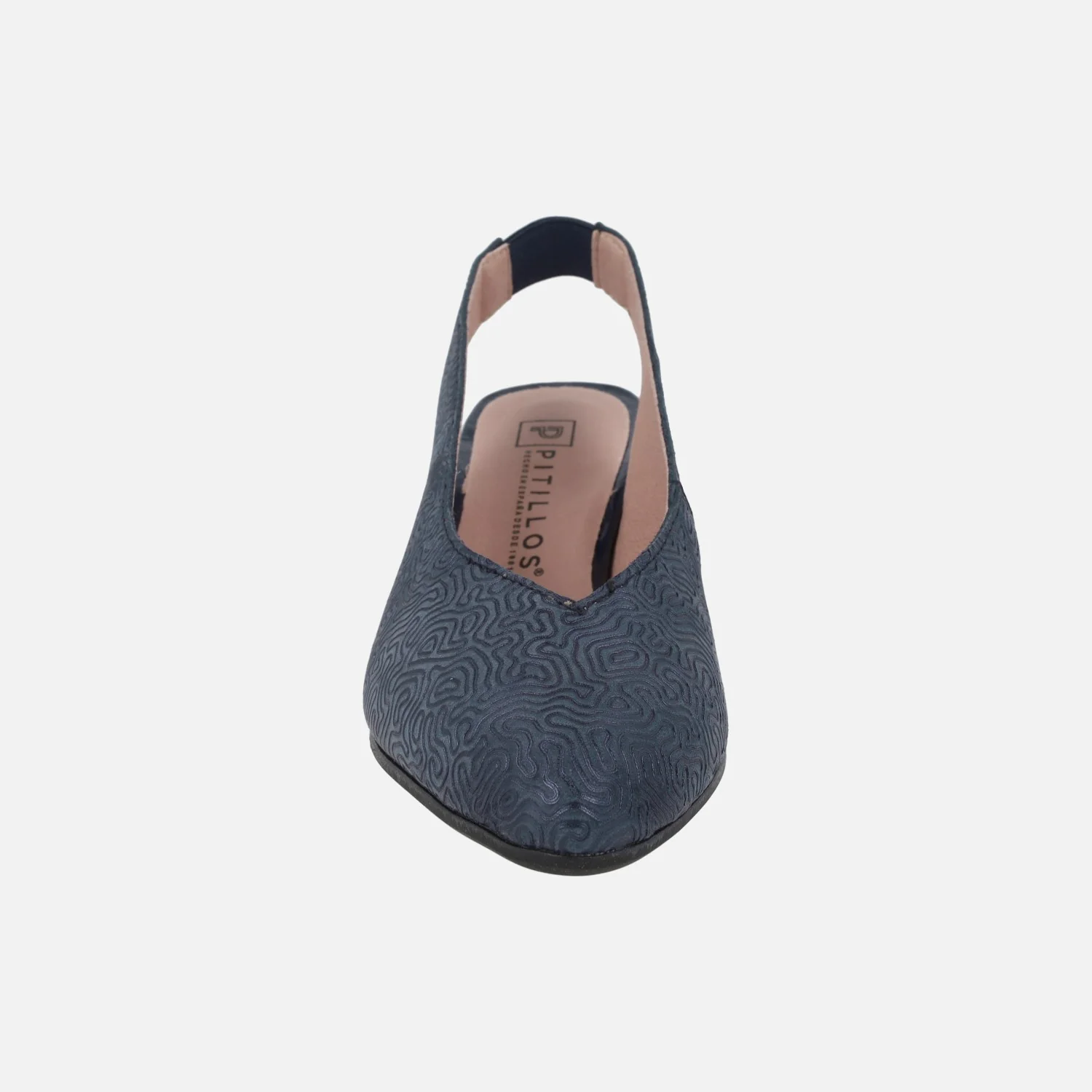 Zapatos corte salón destalonados con piel grabada y tacón bajo - Image 12