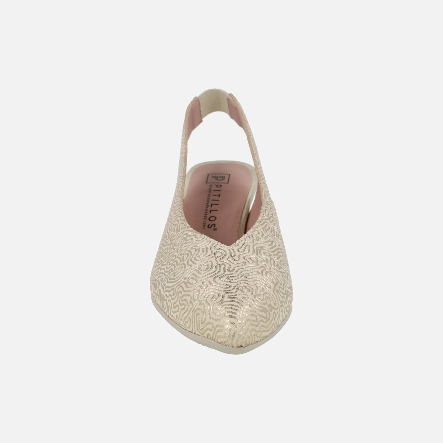 Zapatos corte salón destalonados con piel grabada y tacón bajo - Image 6