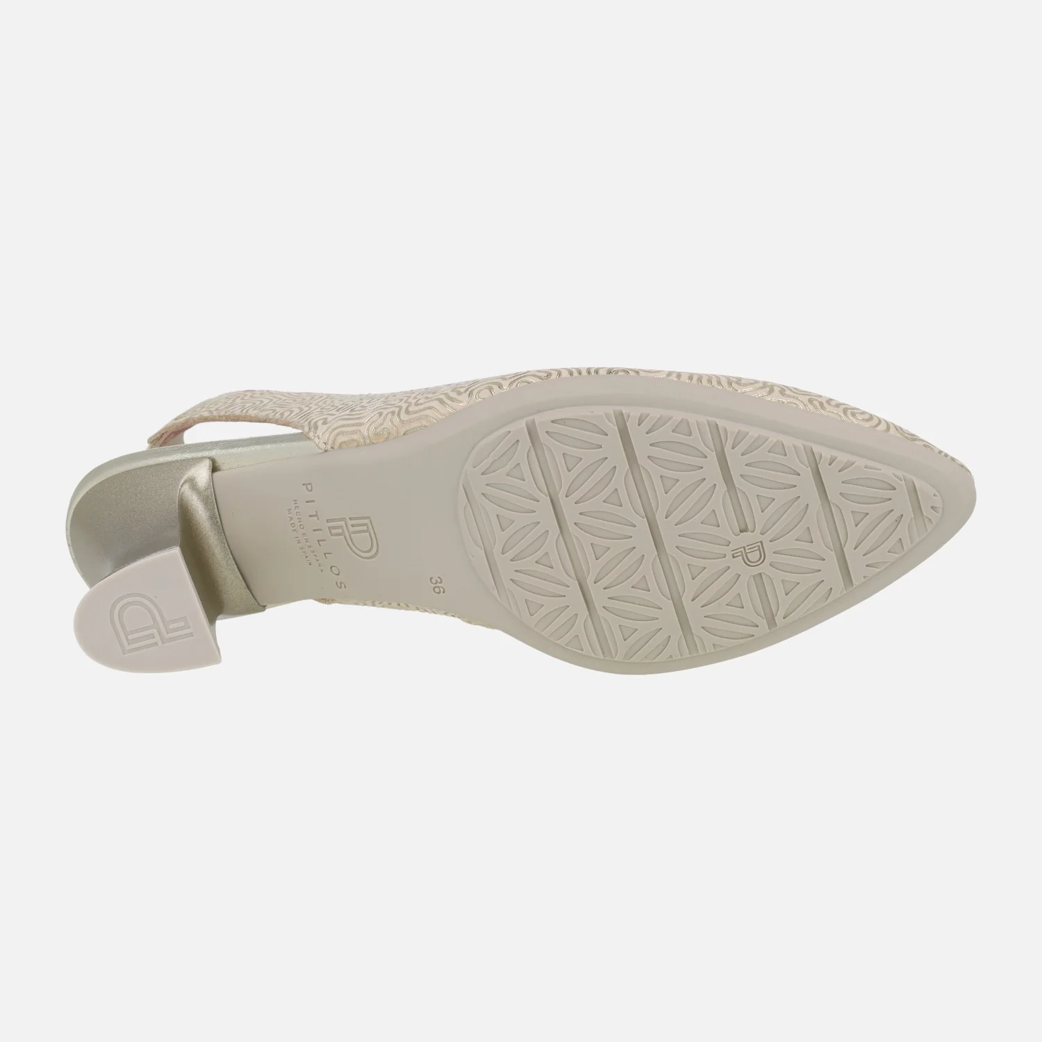 Zapatos corte salón destalonados con piel grabada y tacón bajo - Image 7