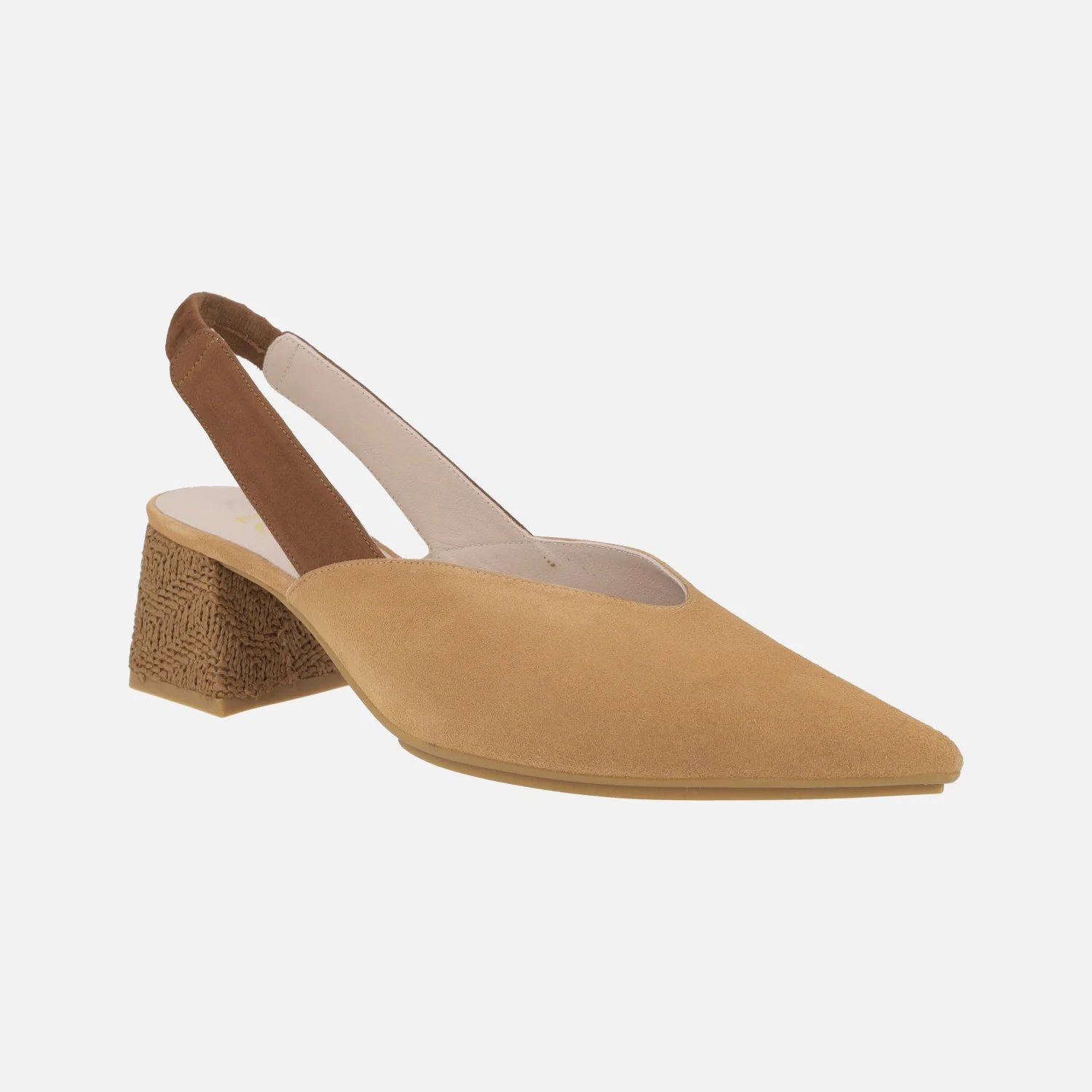 Zapatos corte salón destalonados con tacón de rafia Chista - Image 2