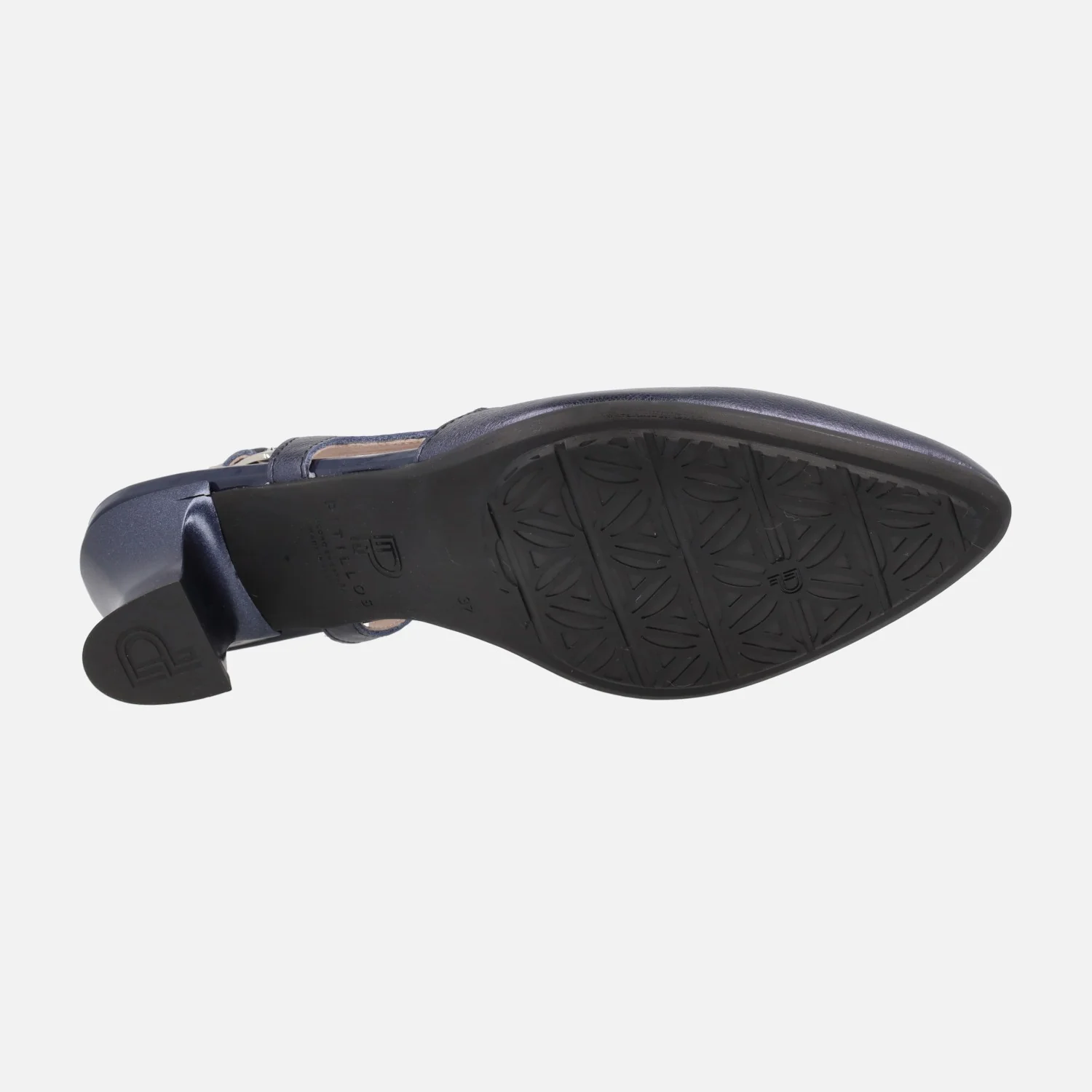 Zapatos corte salón destalonados en piel metalizada con tacón bajo - Image 18