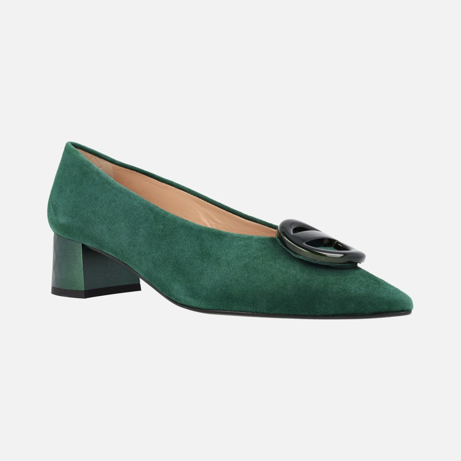 Zapatos de ante con tacón bajo y adorno Iga - Image 2
