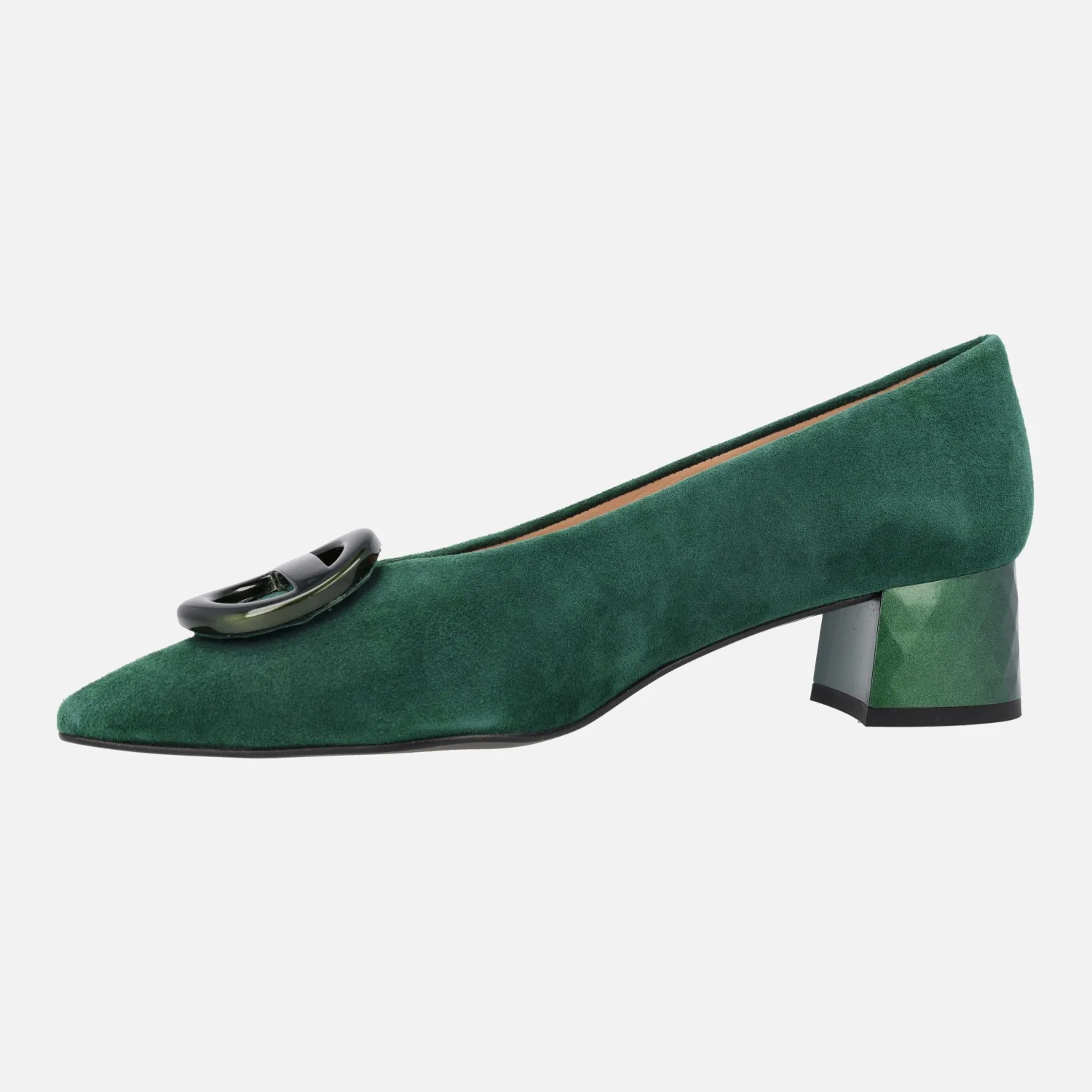 Zapatos de ante con tacón bajo y adorno Iga - Image 3
