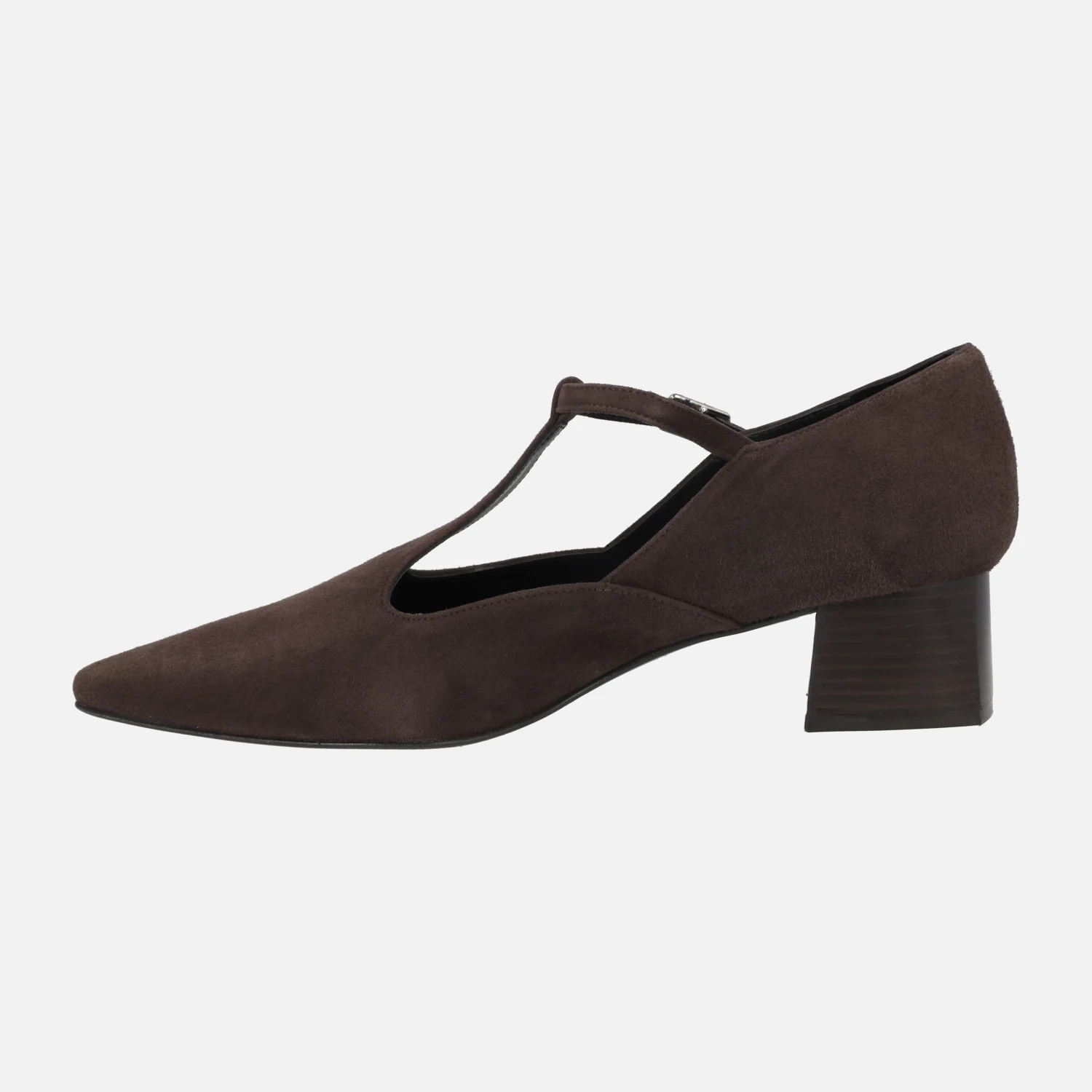 Zapatos de ante Iratxe con tacón bajo y tira al empeine - Image 3