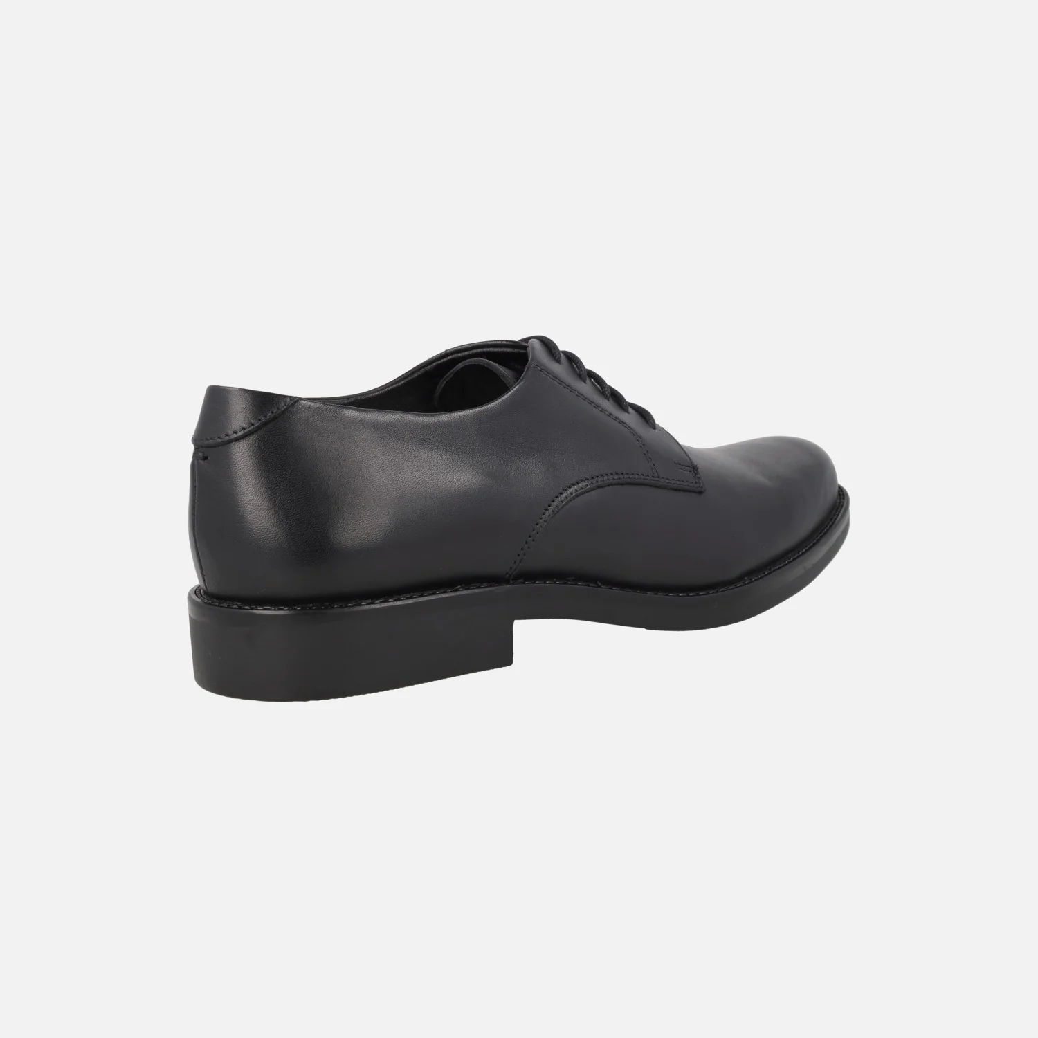 Zapatos de cordones blucher pala lisa en piel negra - Image 3