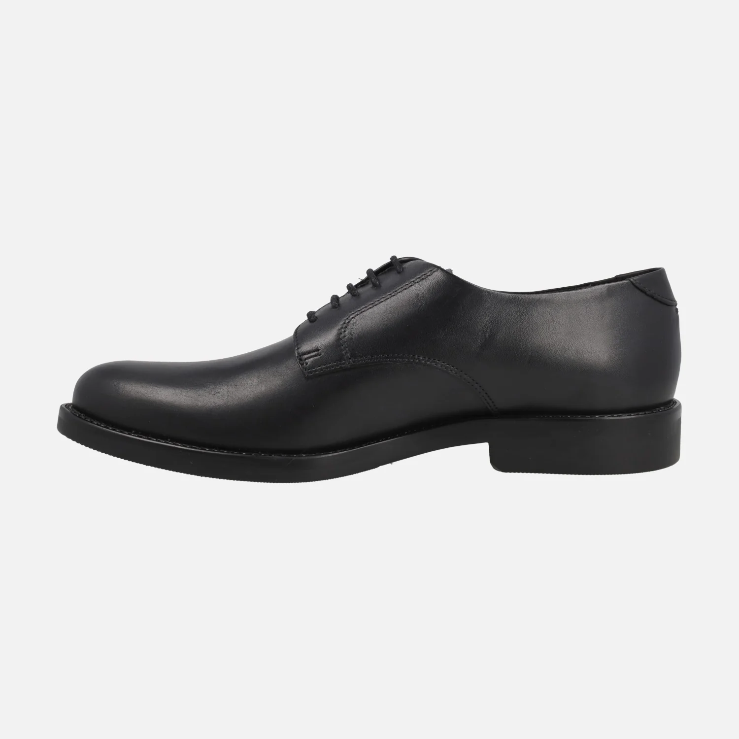Zapatos de cordones blucher pala lisa en piel negra - Image 4