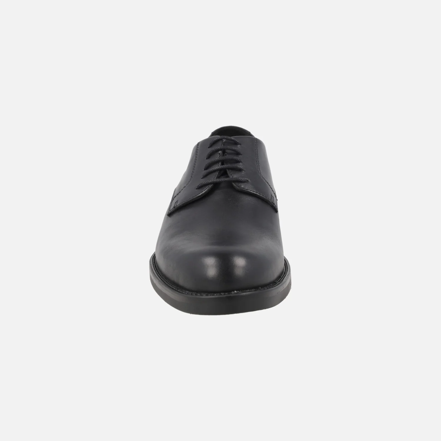 Zapatos de cordones blucher pala lisa en piel negra - Image 5