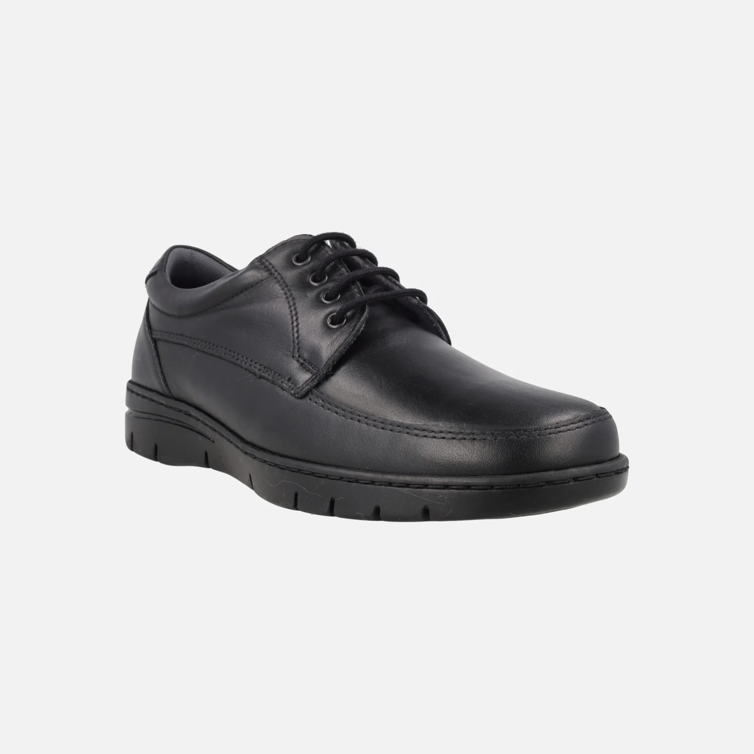 Zapatos de cordones en piel con corte clásico para hombre - Image 8