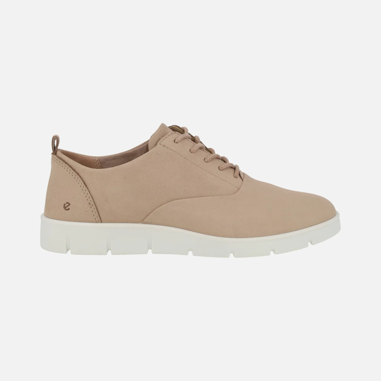 Zapatos de cordones en piel nobuck nude Bella low
