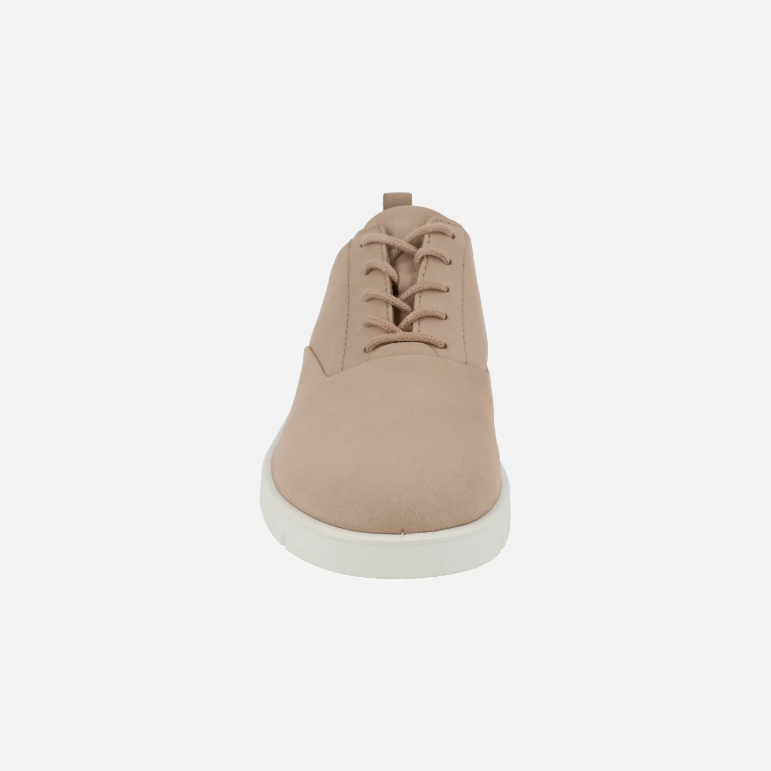 Zapatos de cordones en piel nobuck nude Bella low - Image 5