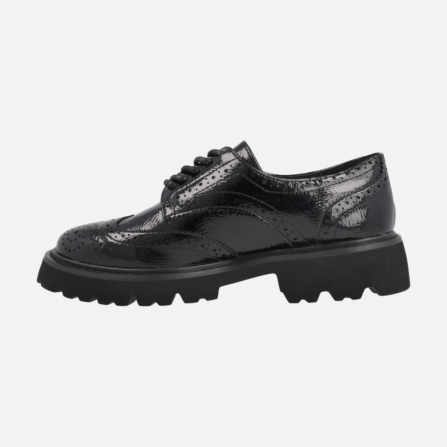 Zapatos de cordones pala vega en charol negro - Image 5