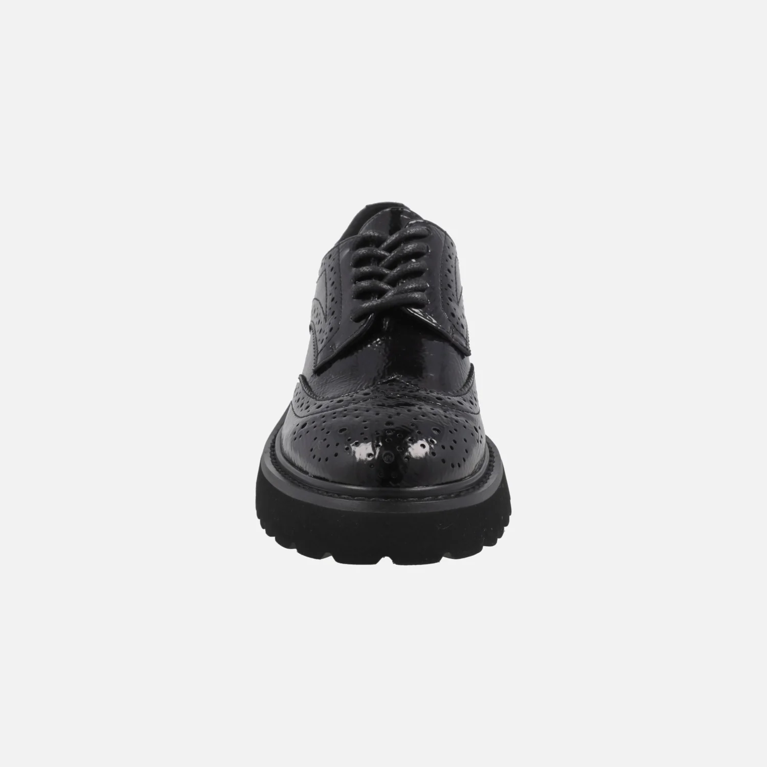 Zapatos de cordones pala vega en charol negro - Image 6