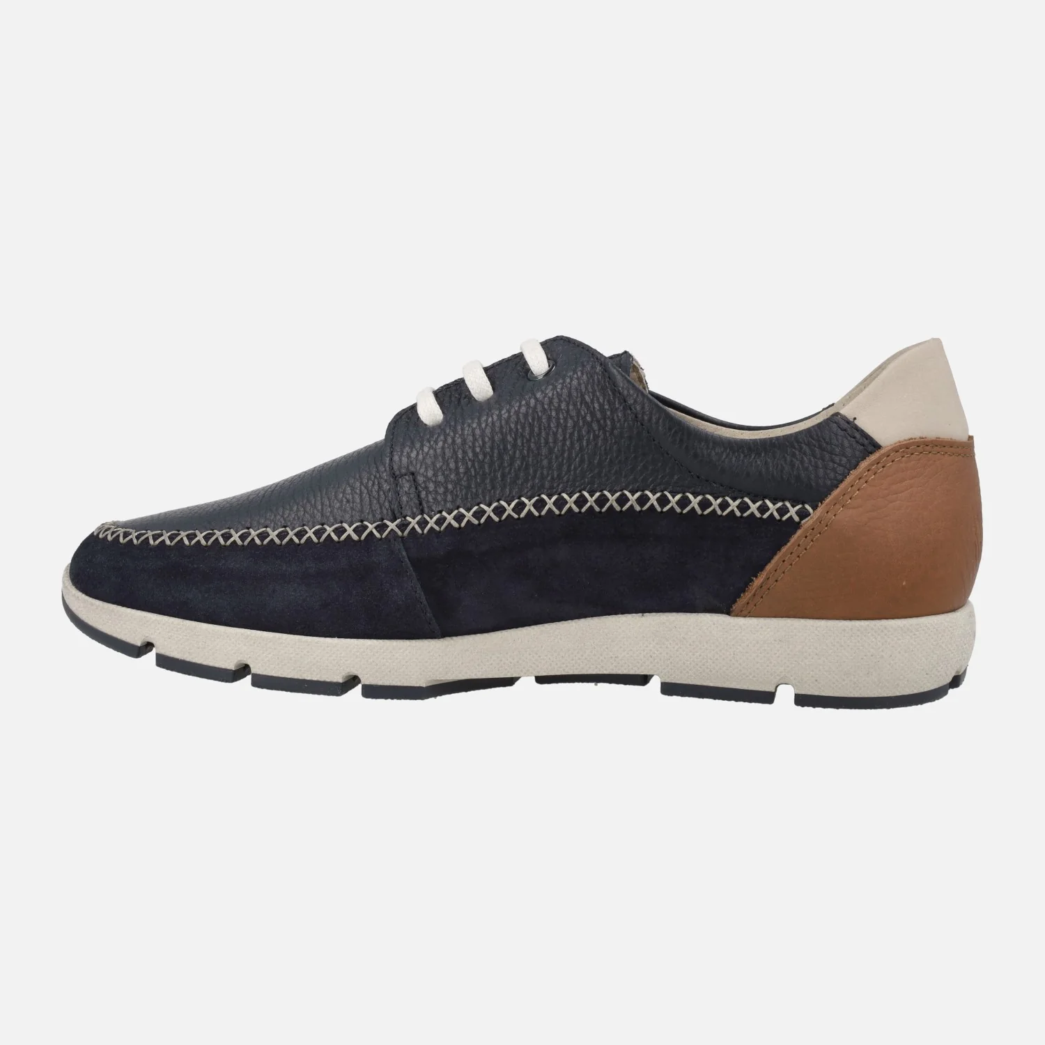Zapatos de cordones para hombre en combinado azul marino - Image 4