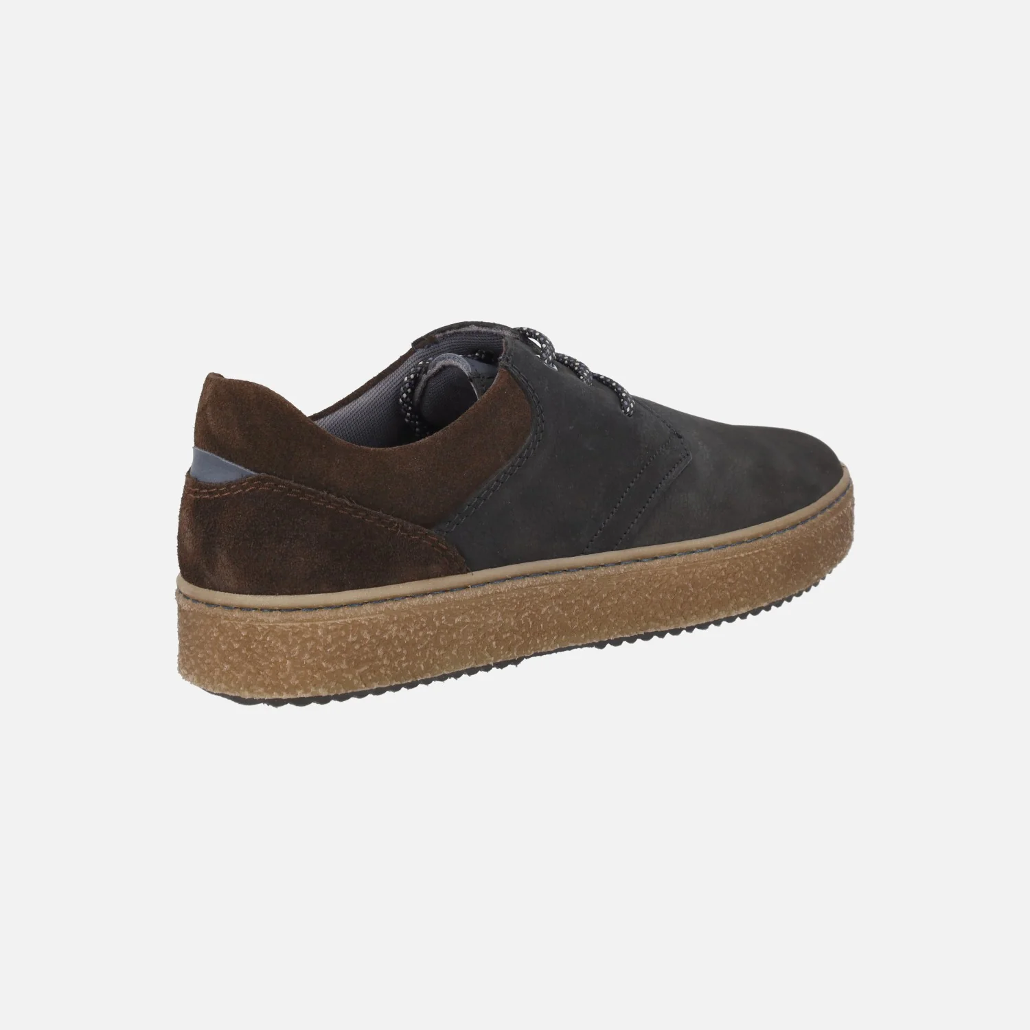 Zapatos de cordones para hombre en nobuck negro con detalles marrones - Image 3