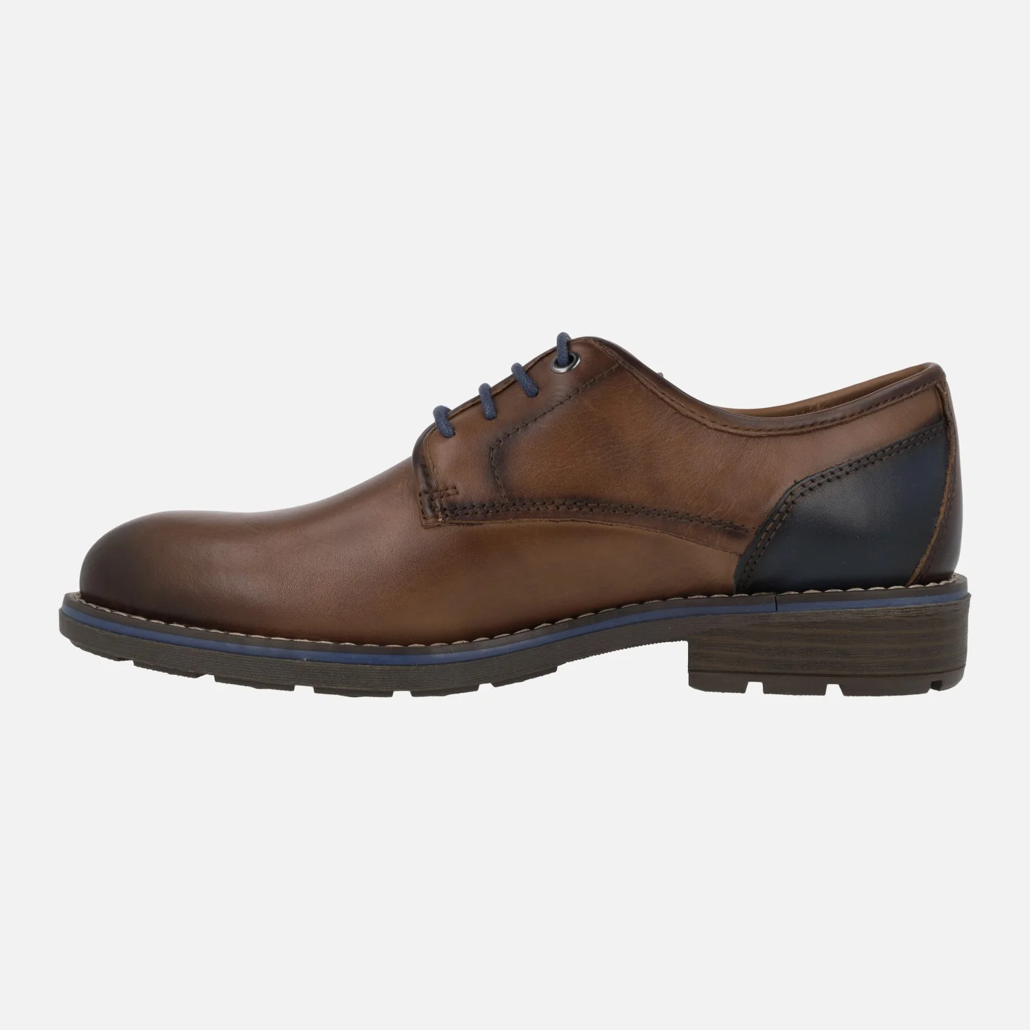 Zapatos de cordones para hombre en piel marrón York - Image 3