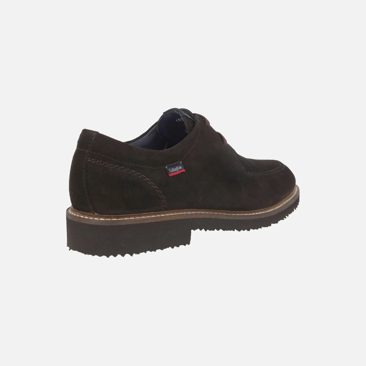 Zapatos de cordones para hombre en serraje marrón - Image 3