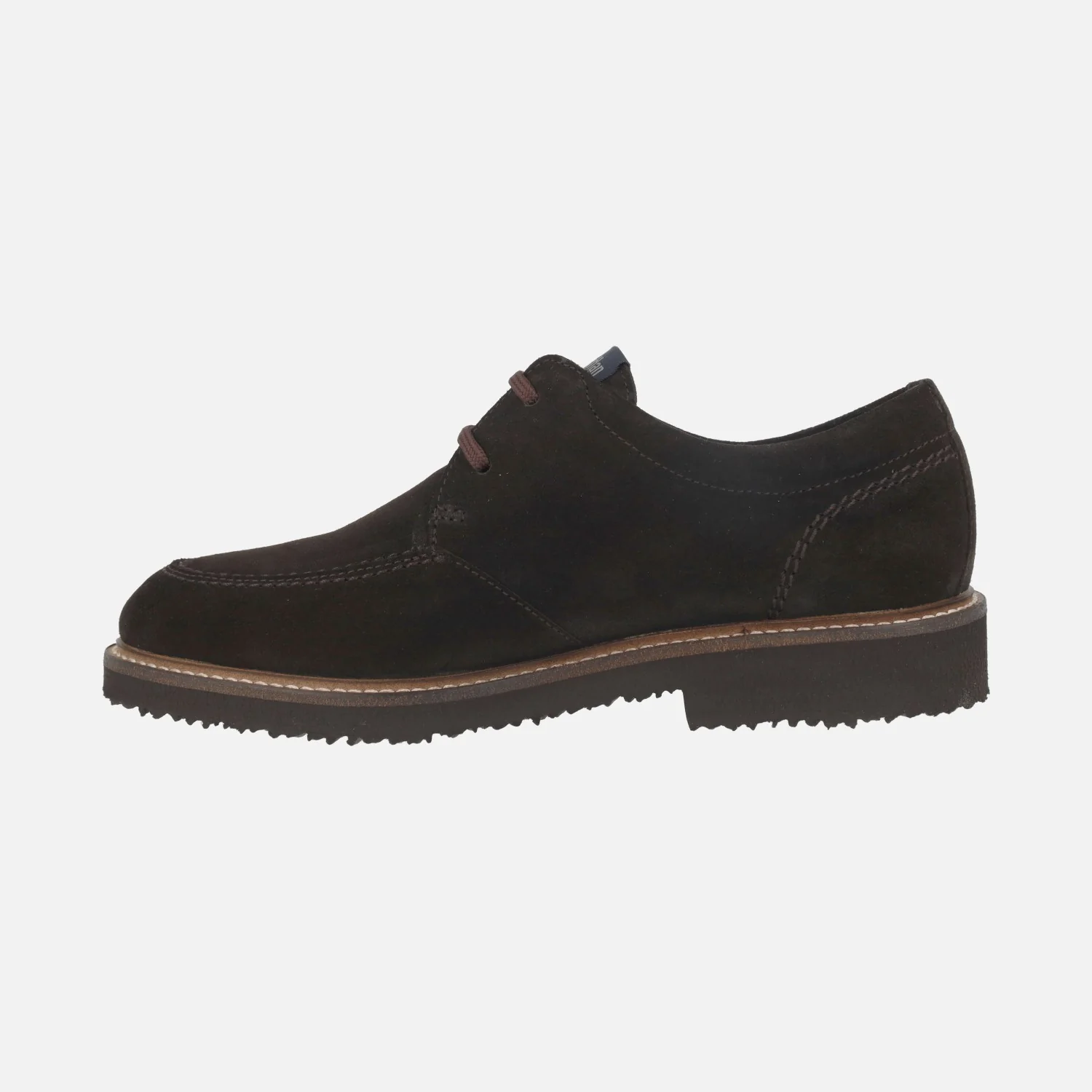 Zapatos de cordones para hombre en serraje marrón - Image 4