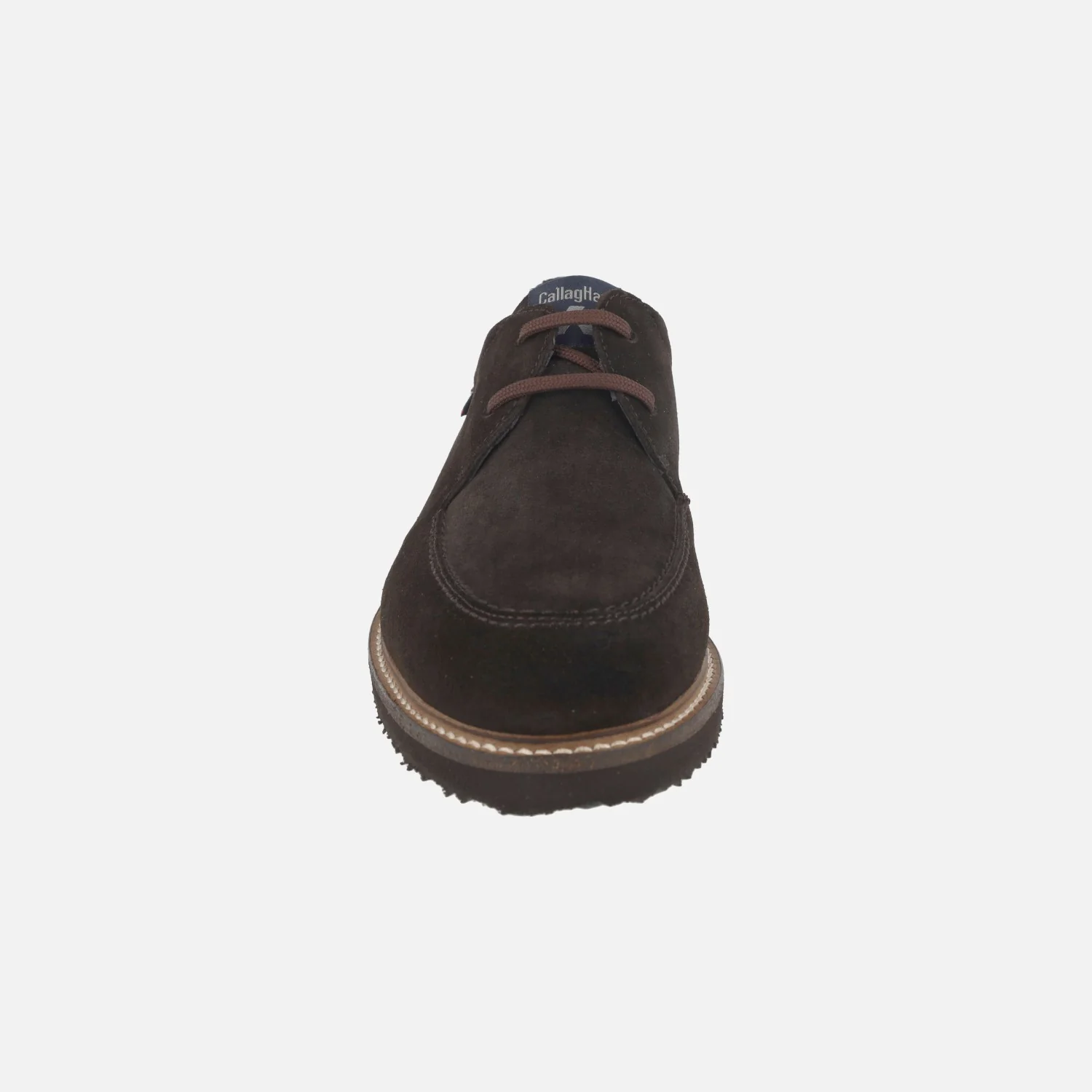 Zapatos de cordones para hombre en serraje marrón - Image 5