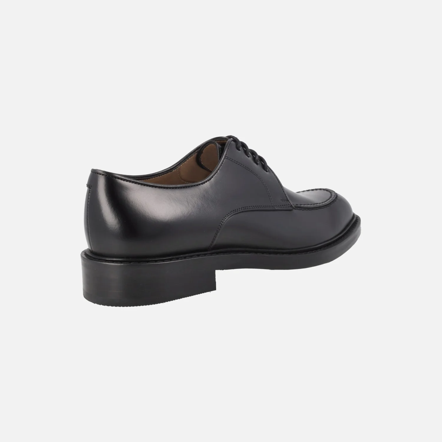 Zapatos de cordones para hombre Harrys en piel negra brillo - Image 3