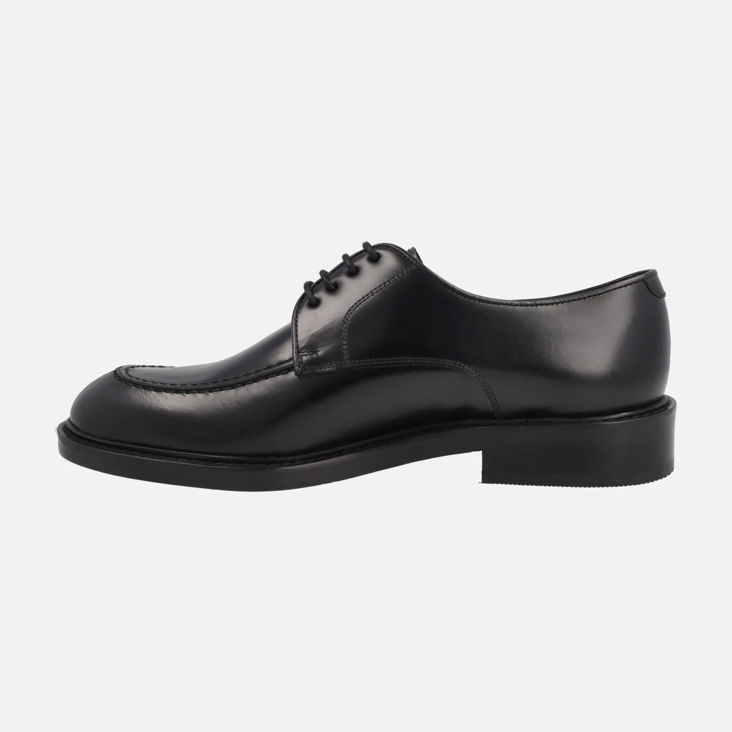 Zapatos de cordones para hombre Harrys en piel negra brillo - Image 4
