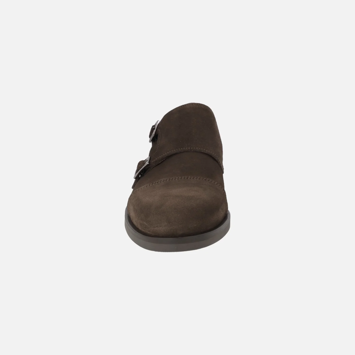 Zapatos con hebillas para hombre en serraje marrón - Image 5