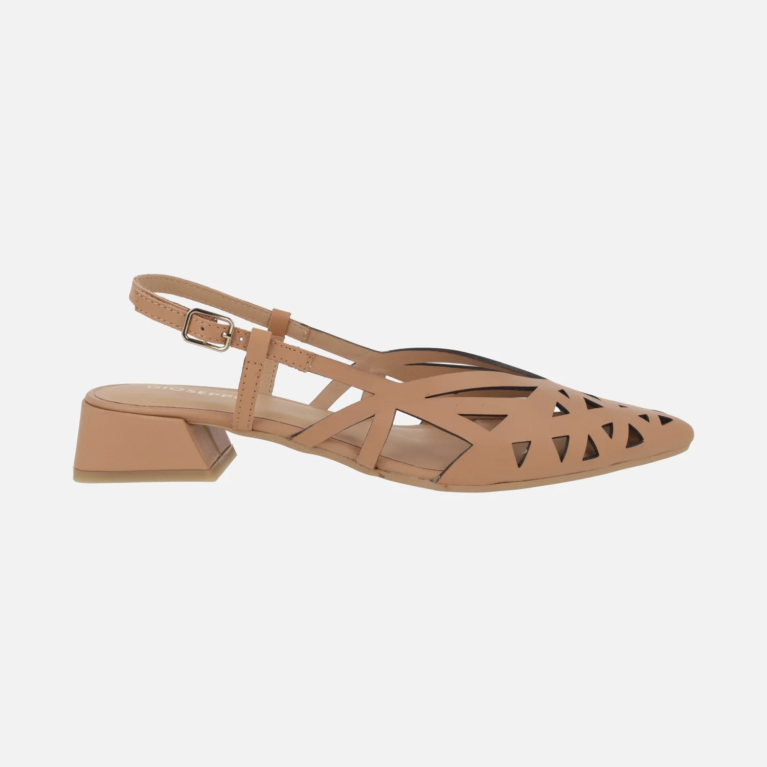 Zapatos de piel camel destalonados con calados Rothbury