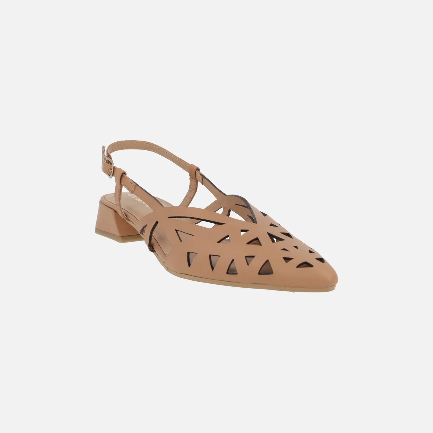 Zapatos de piel camel destalonados con calados Rothbury - Image 2