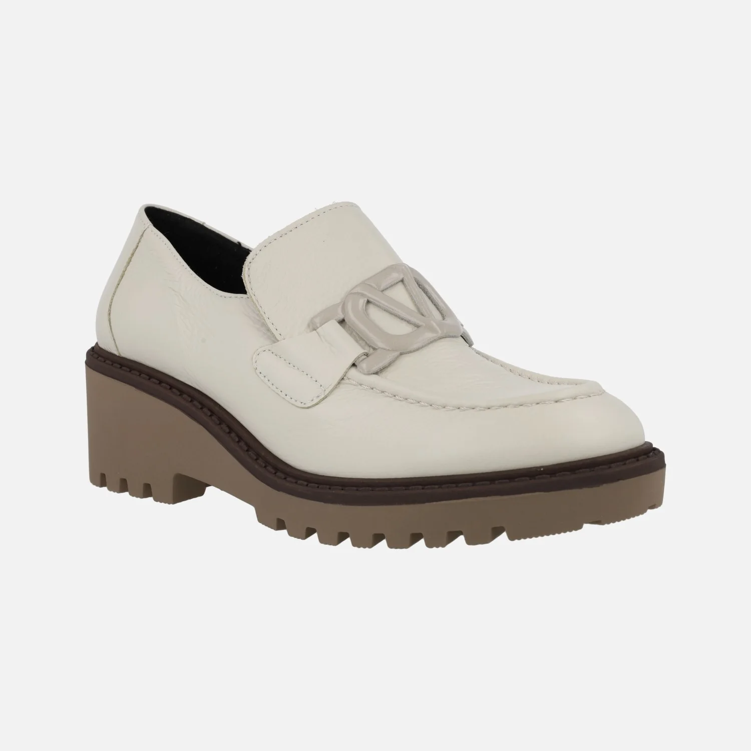 Zapatos de piel con adorno y cuña de goma Viguera - Image 7